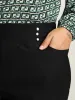 Rivets Wide Waistband Stretchy Pants sold by Bloomchic