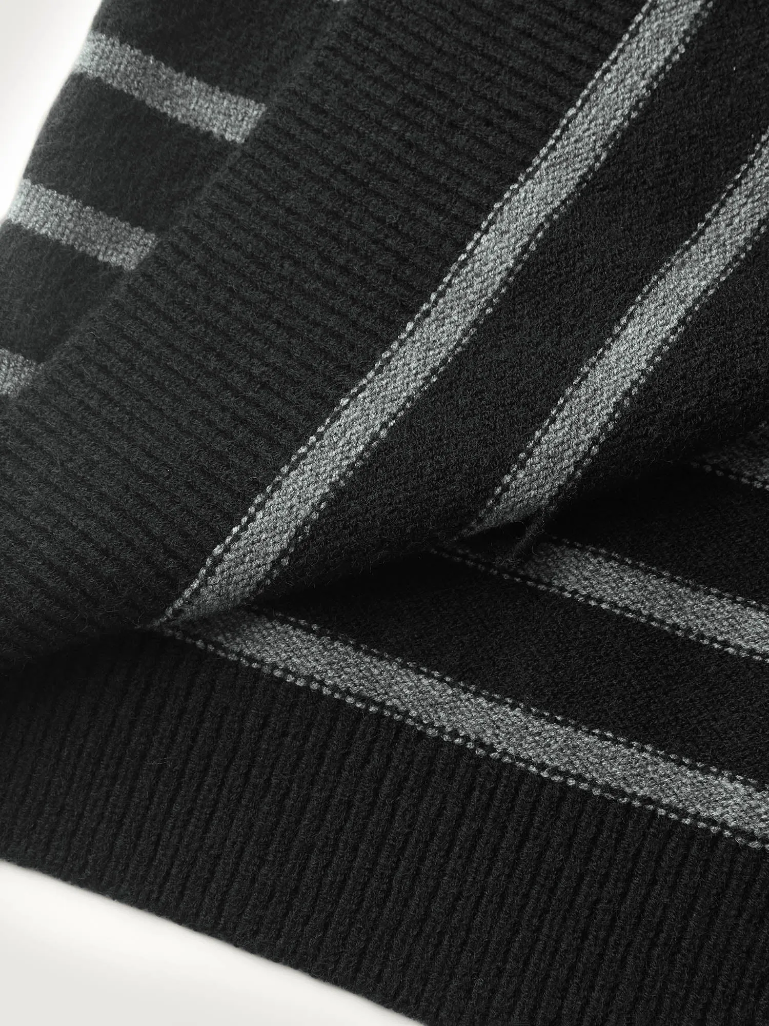 Supersoft Stripe Hooded Zipper Pockets Knit Cardigan sold by Bloomchic product image thumbnail 5