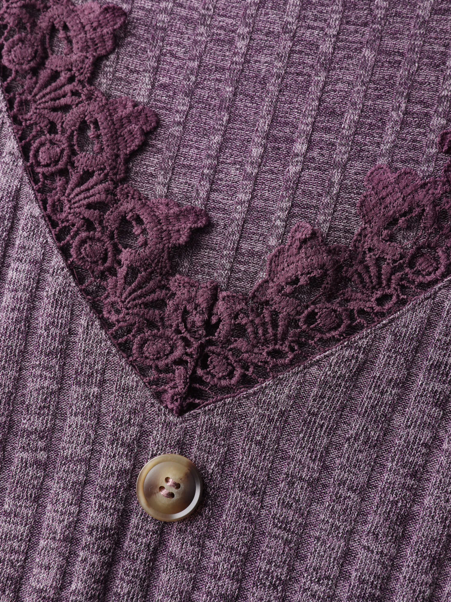 Stretchy Textured Lace Trim Midi Dress sold by Bloomchic product image thumbnail 5