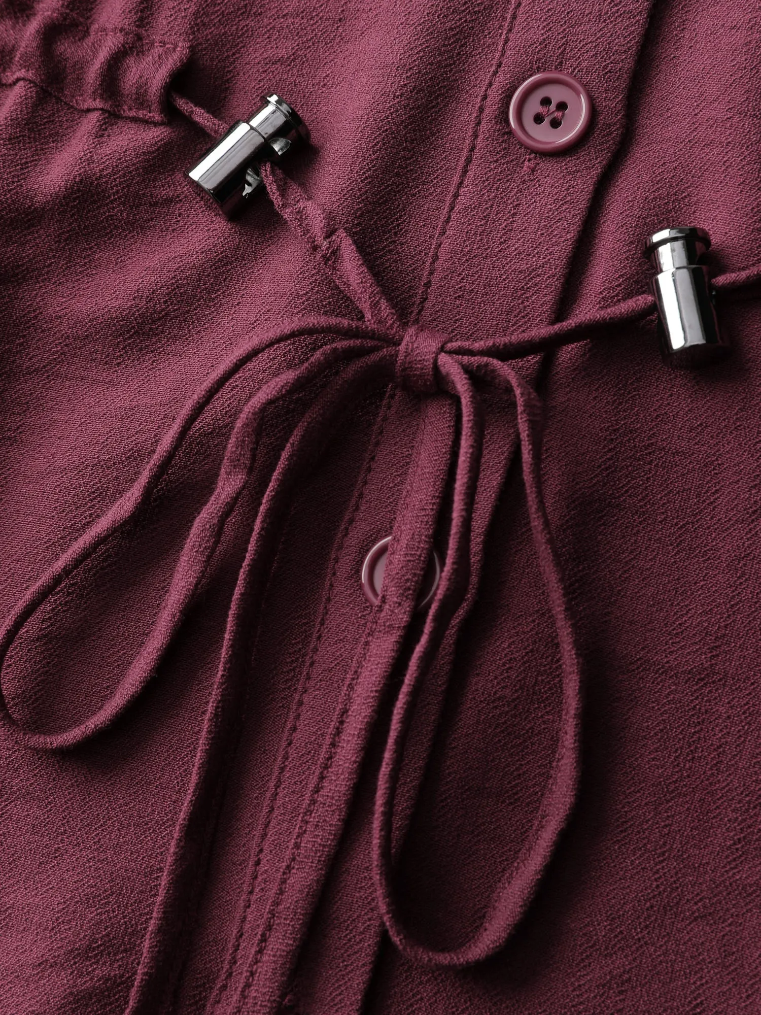 Adjustable Drawstring Button-Down Shirt sold by Bloomchic product image thumbnail 5