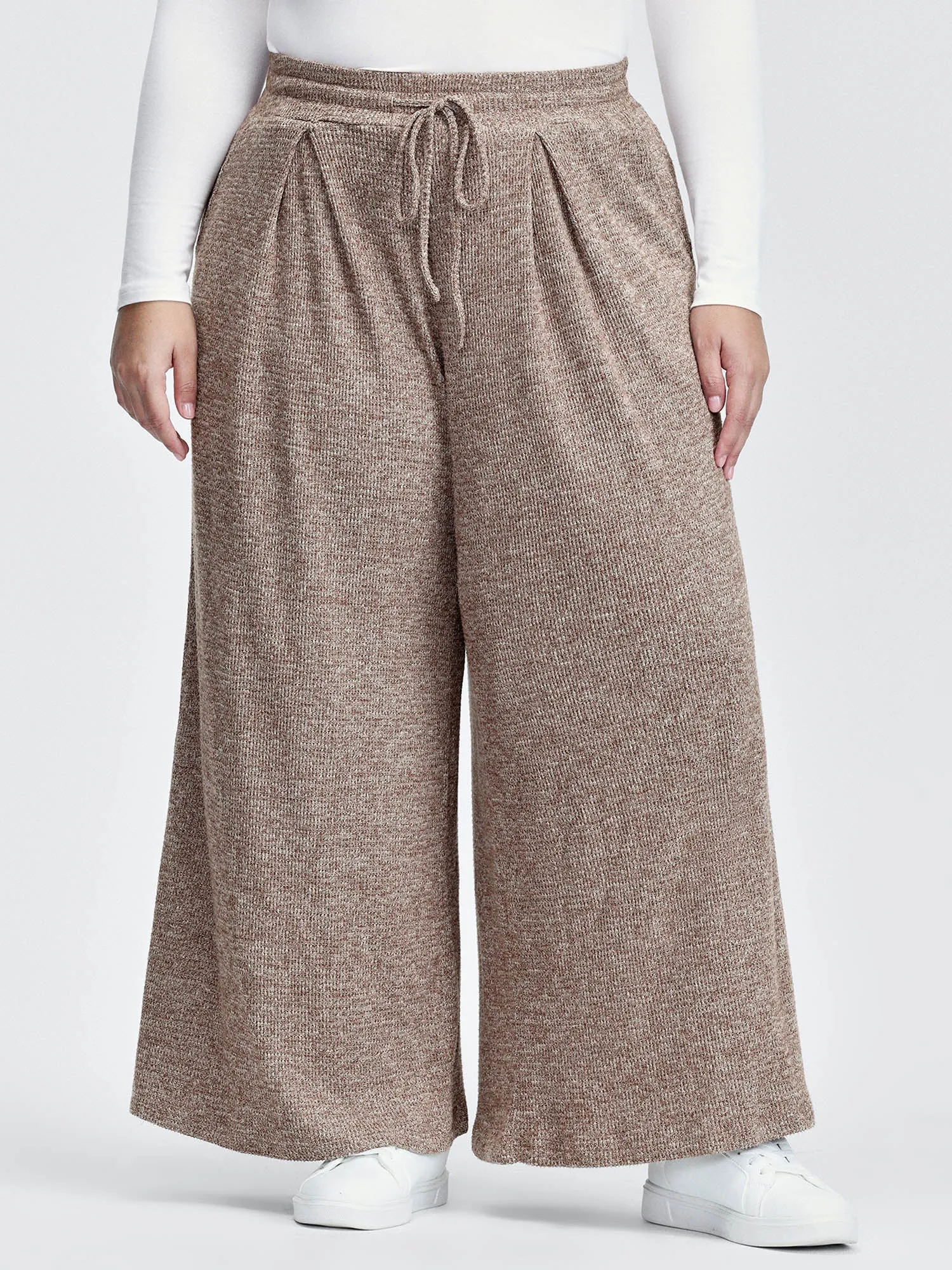 Mixed Color Knit Pleated Drawstring Pants sold by Bloomchic product image thumbnail 2