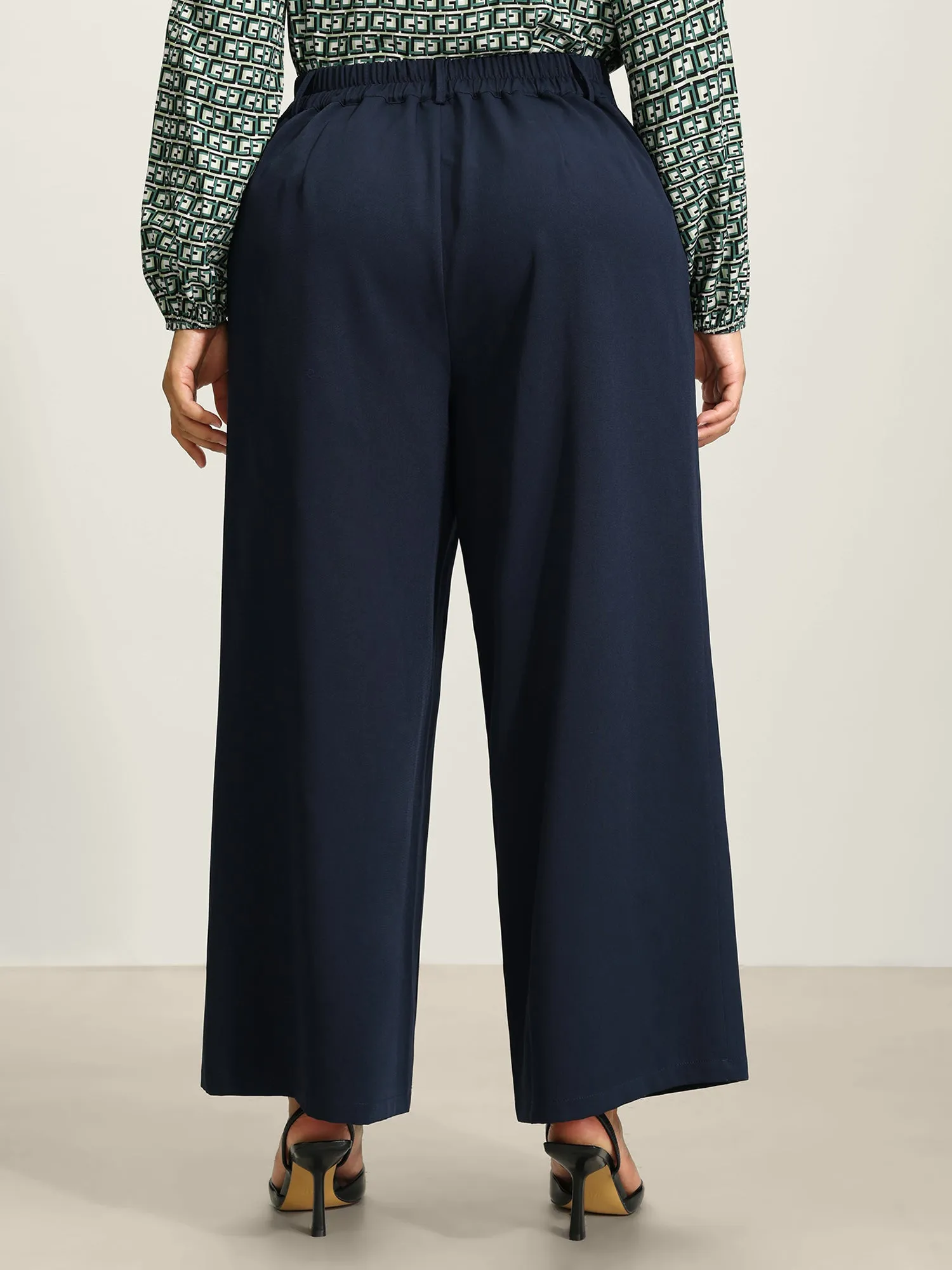 Textured Wide-Leg Button Pants sold by Bloomchic product image thumbnail 5