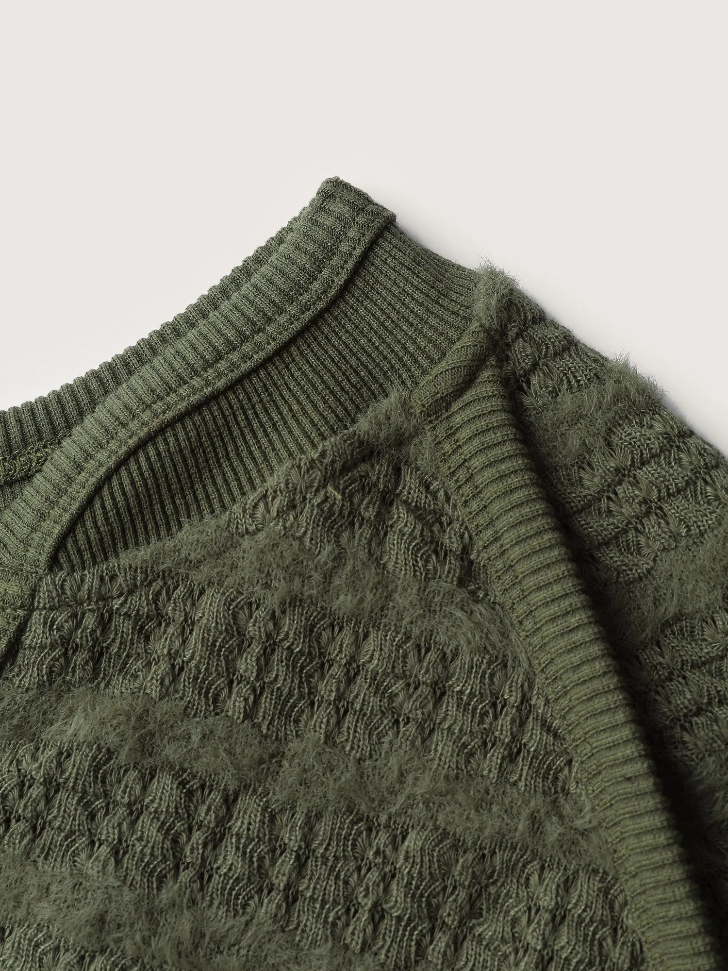 Textured V-Neck Dolman Sleeve Sweatshirt sold by Bloomchic product image thumbnail 5