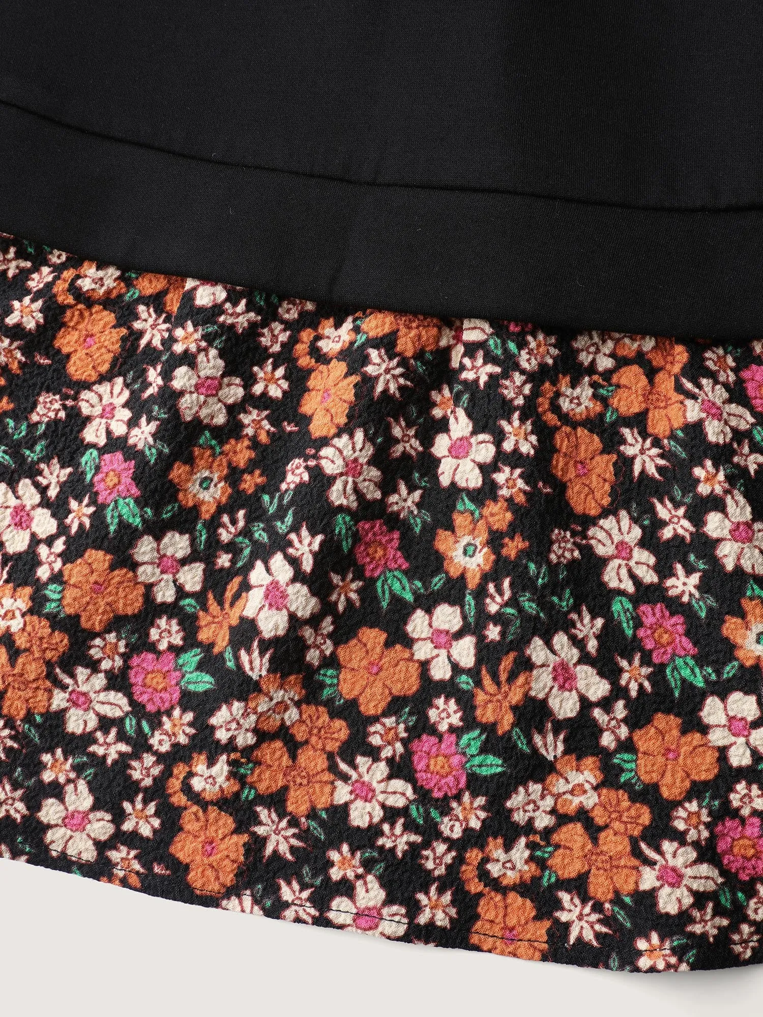 Supersoft Floral Spliced Layered Sweatshirt sold by Bloomchic product image thumbnail 5