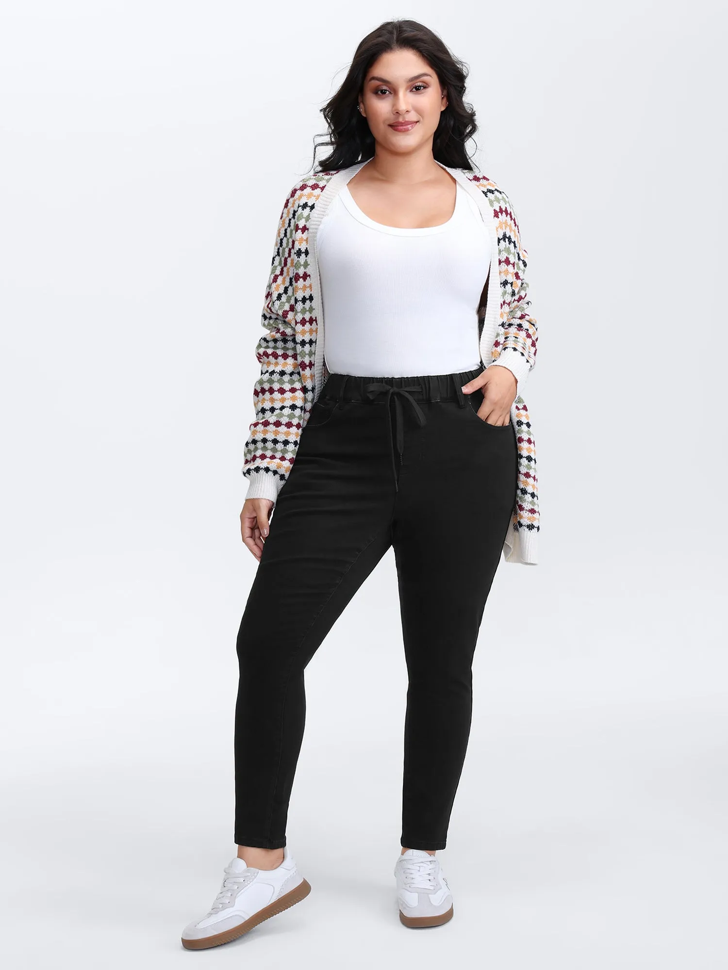 Supersoft Waist Drawstring Skinny-Fit Jeans sold by Bloomchic product image thumbnail 2