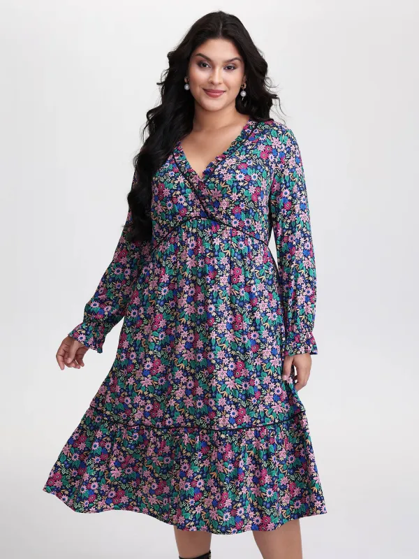 Supersoft Ribbon Floral Print Midi Dress sold by Bloomchic
