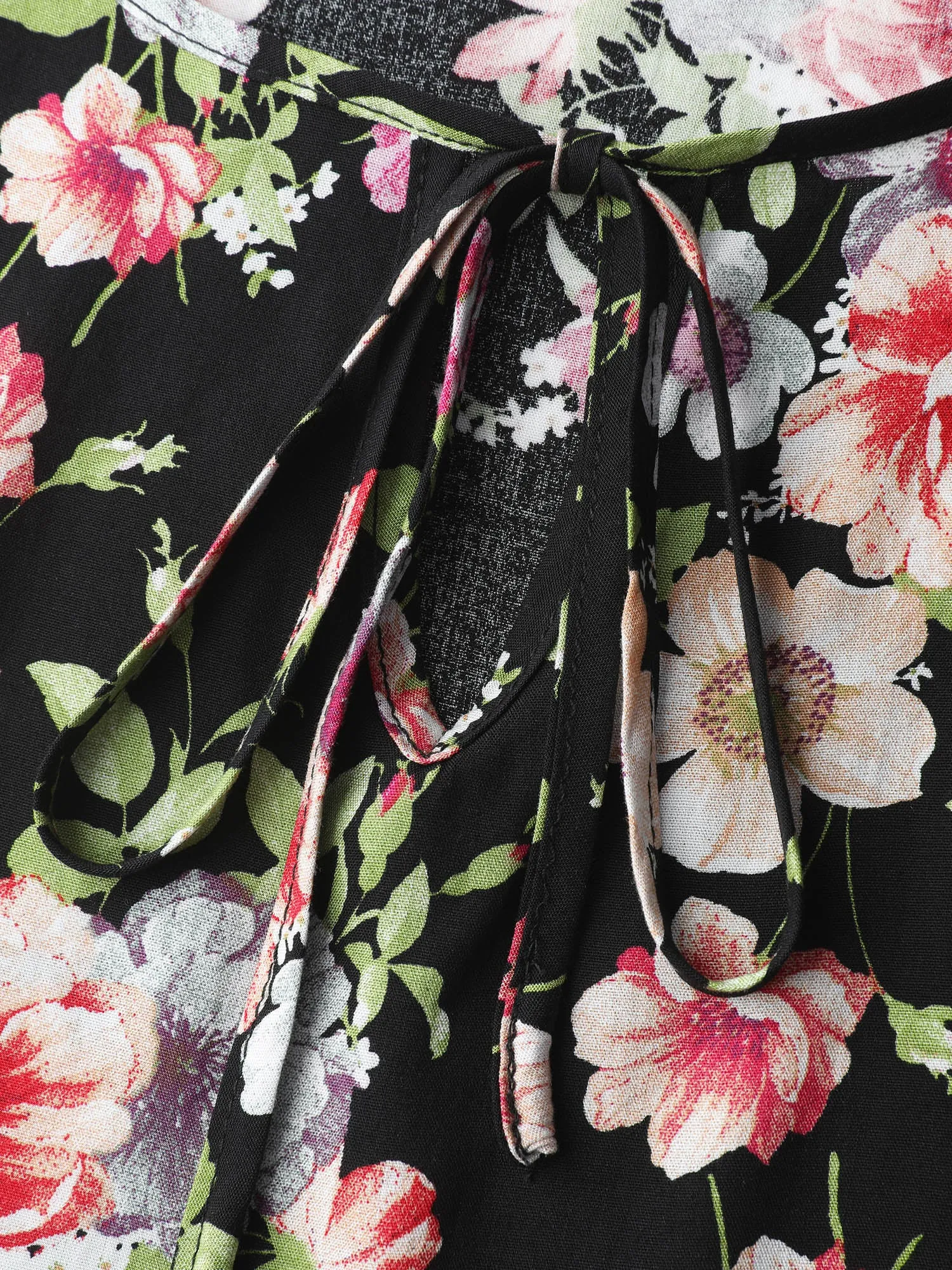 Floral Print Cut-Out Neck Flowy Blouse sold by Bloomchic product image thumbnail 5