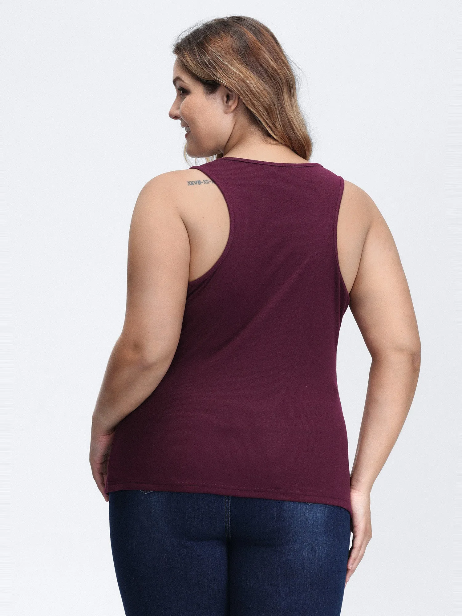 Ruched Velvety Feel Stretchy Tank Top sold by Bloomchic product image thumbnail 4