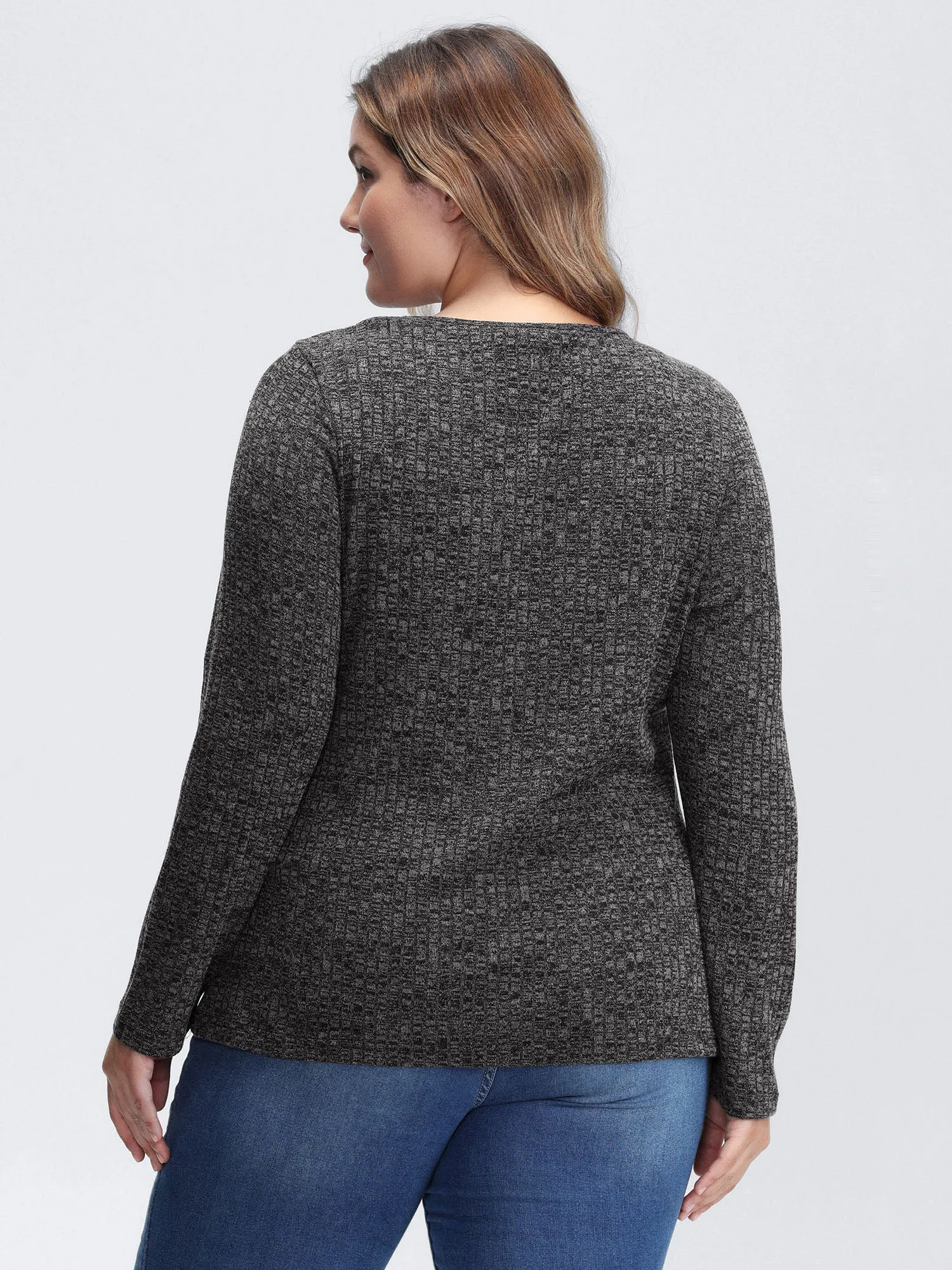 Stretchy Side Button Detail Slit T-Shirt sold by Bloomchic product image thumbnail 4