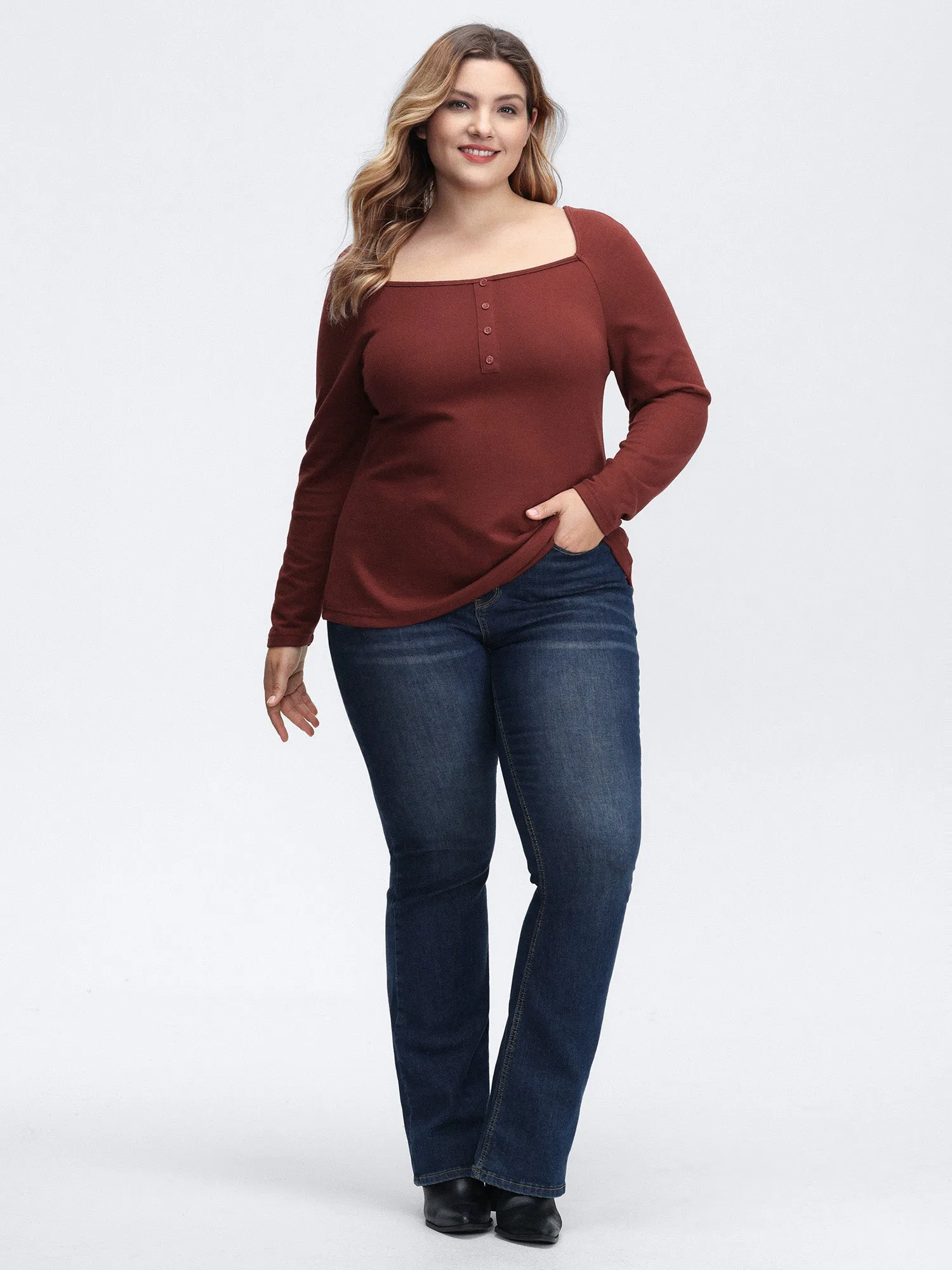 Stretchy Velvety Feel Back Detail T-Shirt sold by Bloomchic product image thumbnail 3