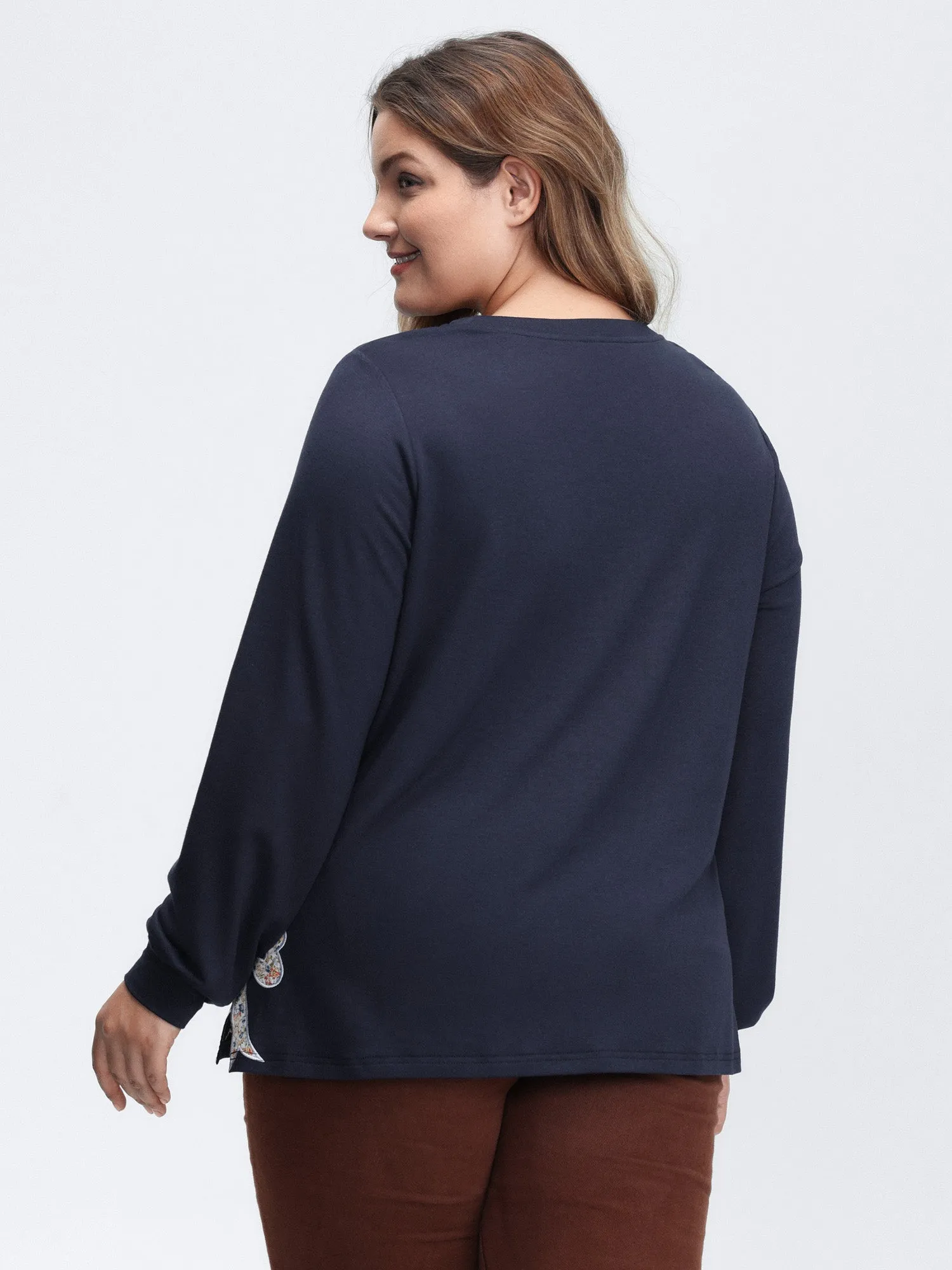 Mama Applique Embroidery Round Neck Sweatshirt sold by Bloomchic product image thumbnail 4