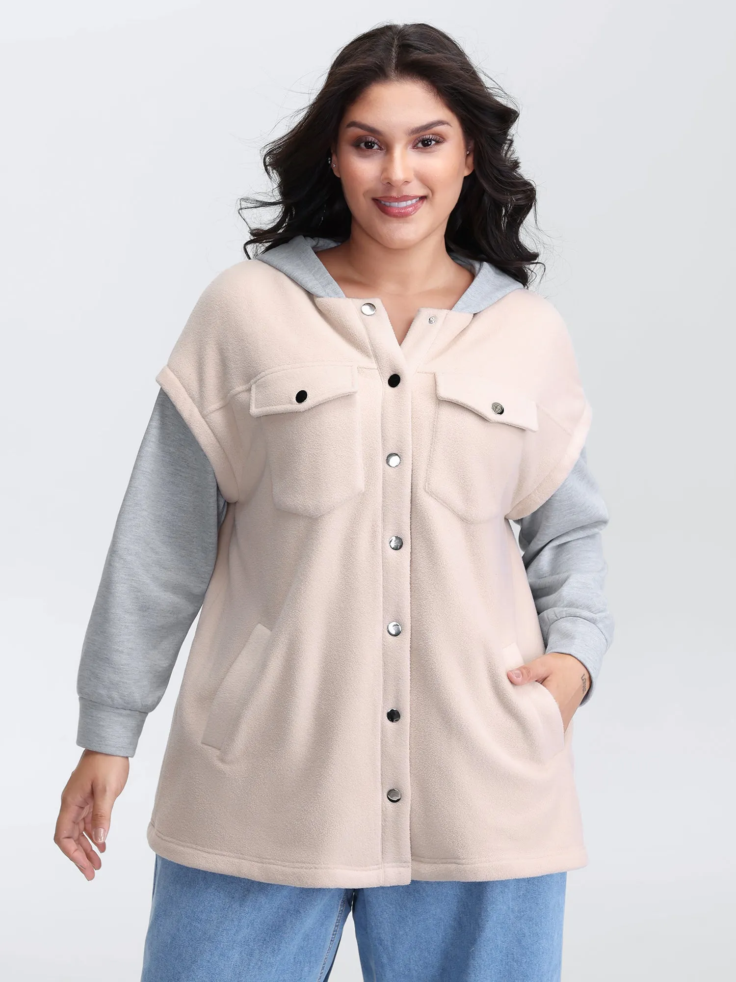 2-In-1 Button Hooded Coat sold by Bloomchic product image thumbnail 4