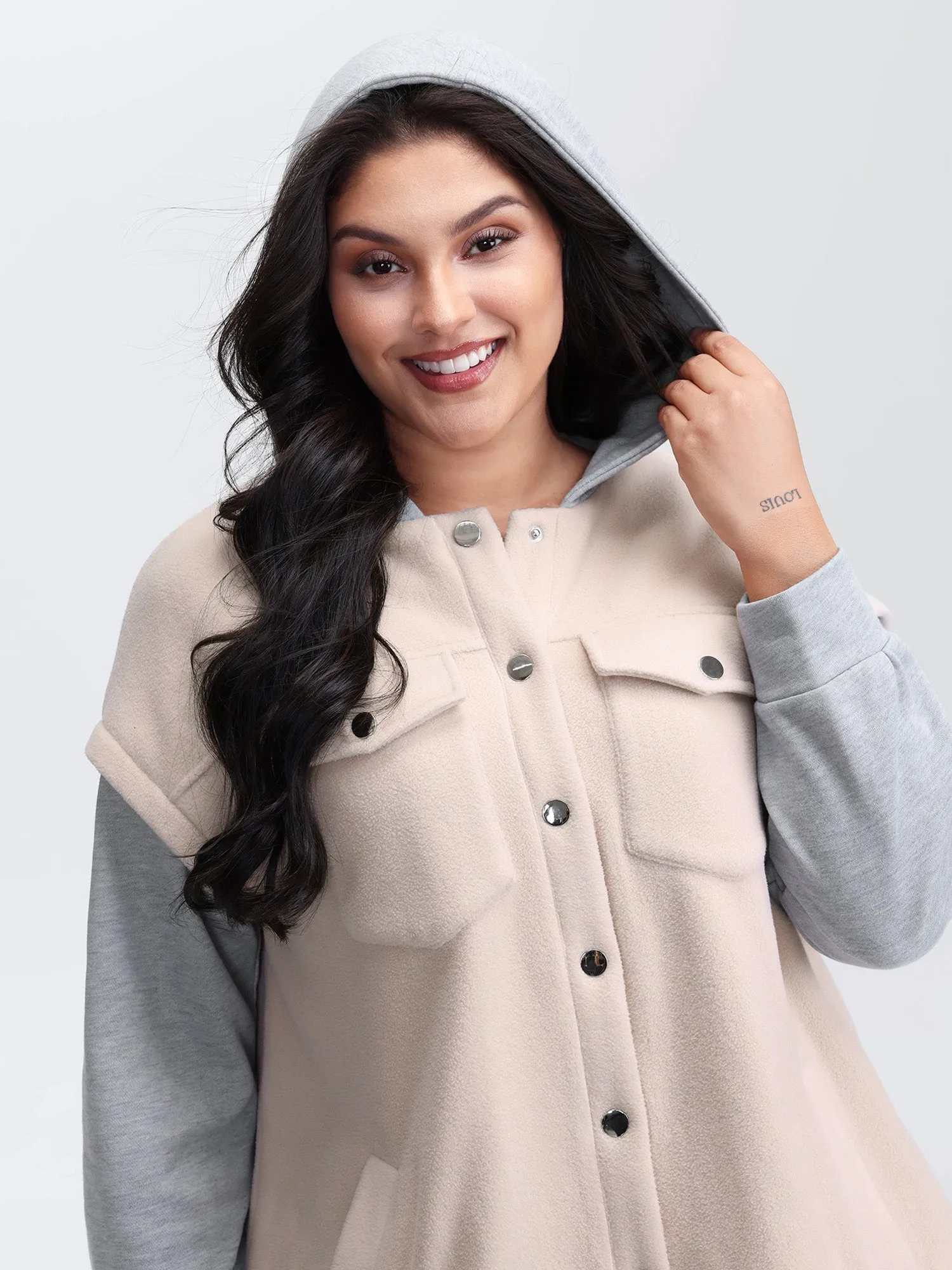 2-In-1 Button Hooded Coat sold by Bloomchic product image thumbnail 2