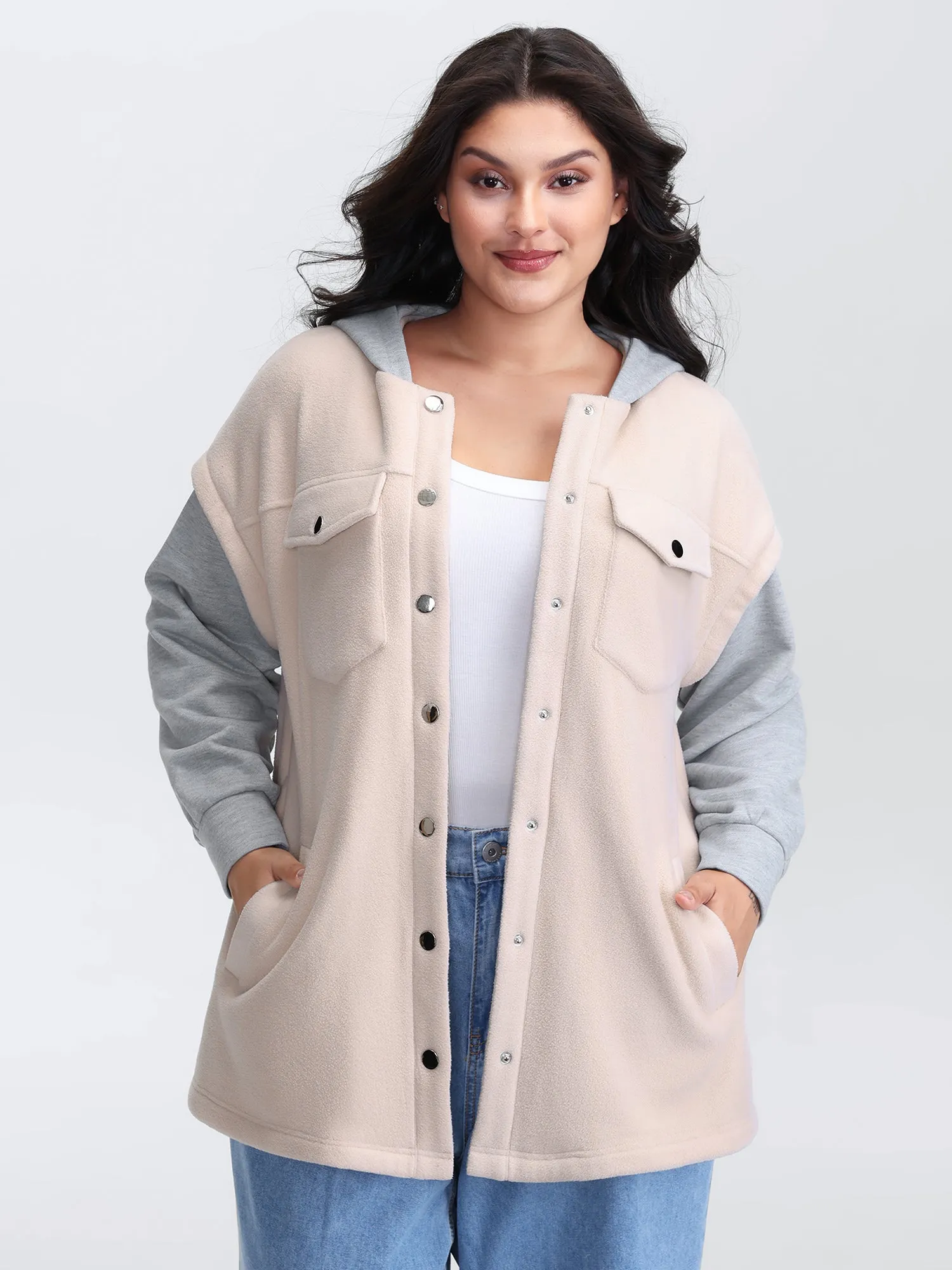 2-In-1 Button Hooded Coat sold by Bloomchic