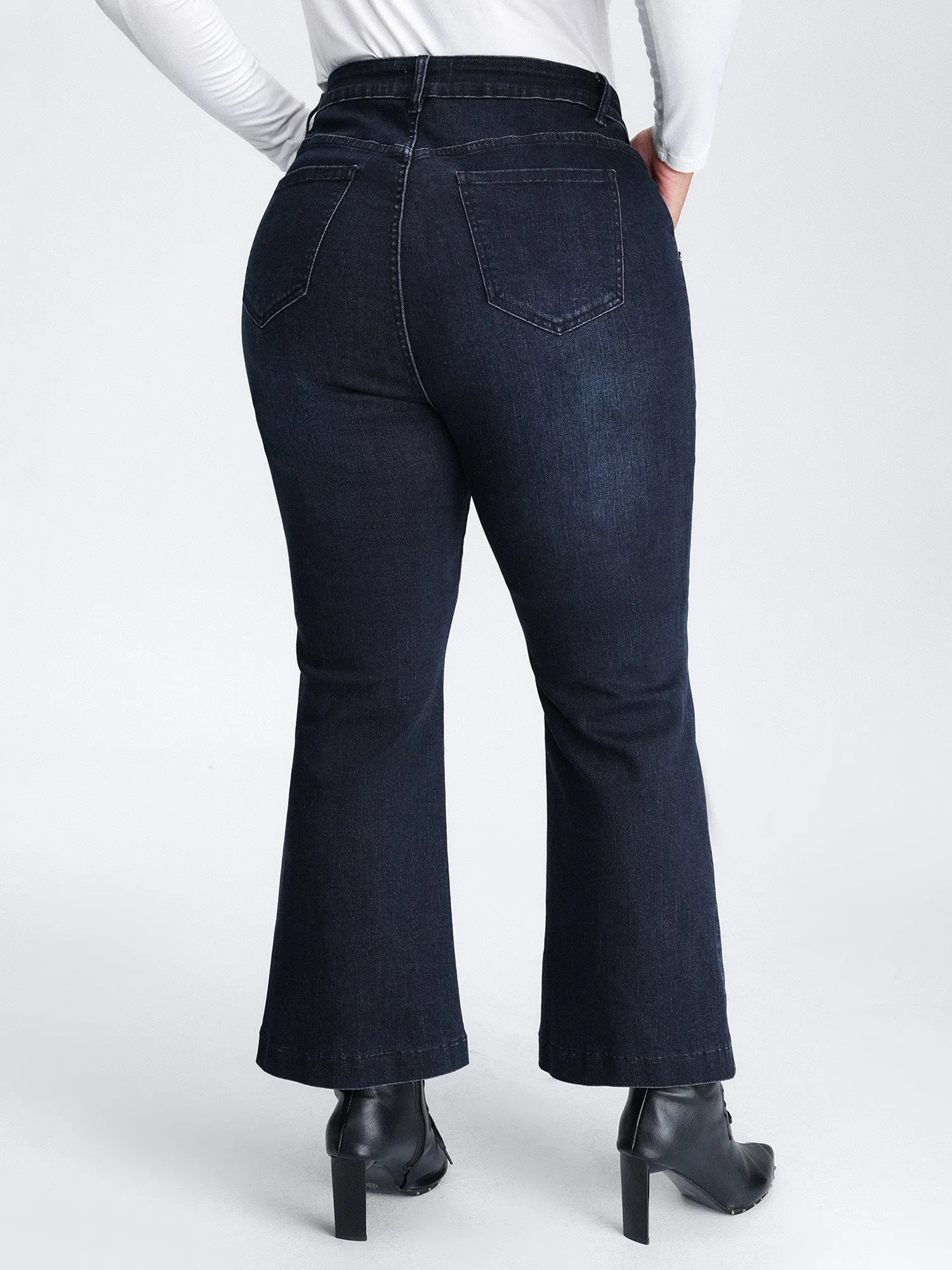 Supersoft Stretchy Patch Pockets Bootcut Jeans sold by Bloomchic product image thumbnail 4