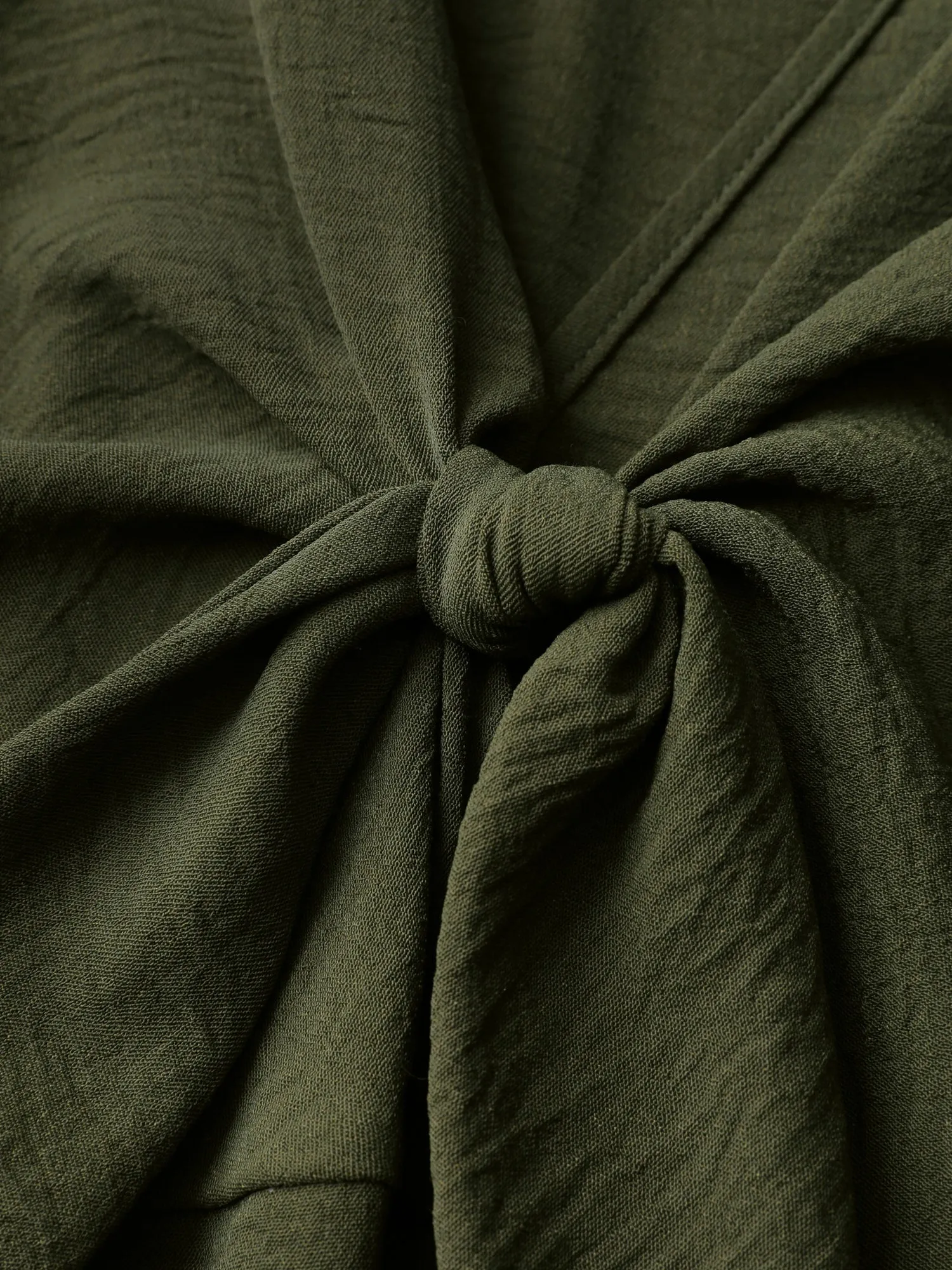 Tie-Front Three Quarter Sleeve Jumpsuit sold by Bloomchic product image thumbnail 5