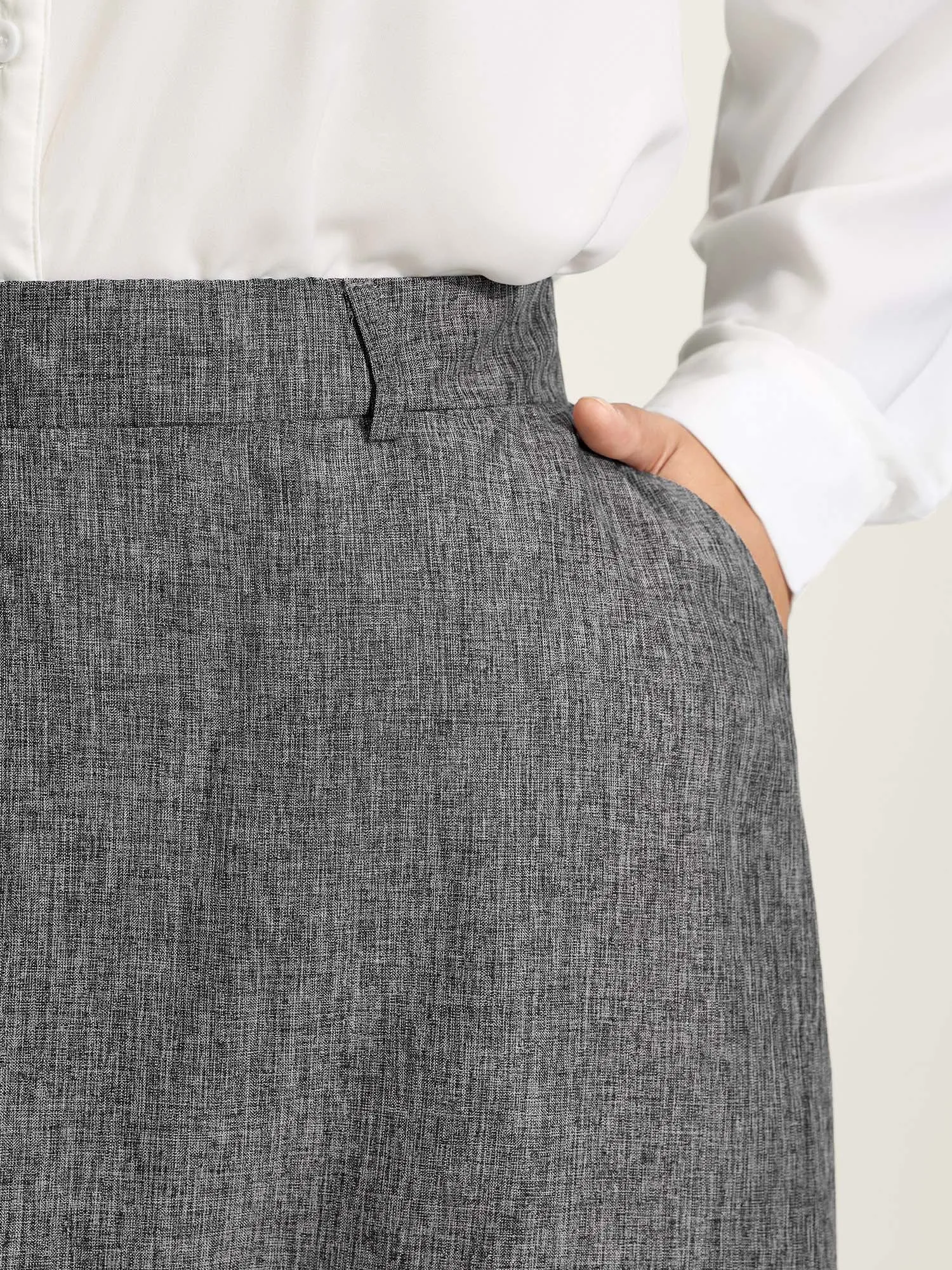 Textured Flared Solid Maxi Skirt sold by Bloomchic product image thumbnail 3