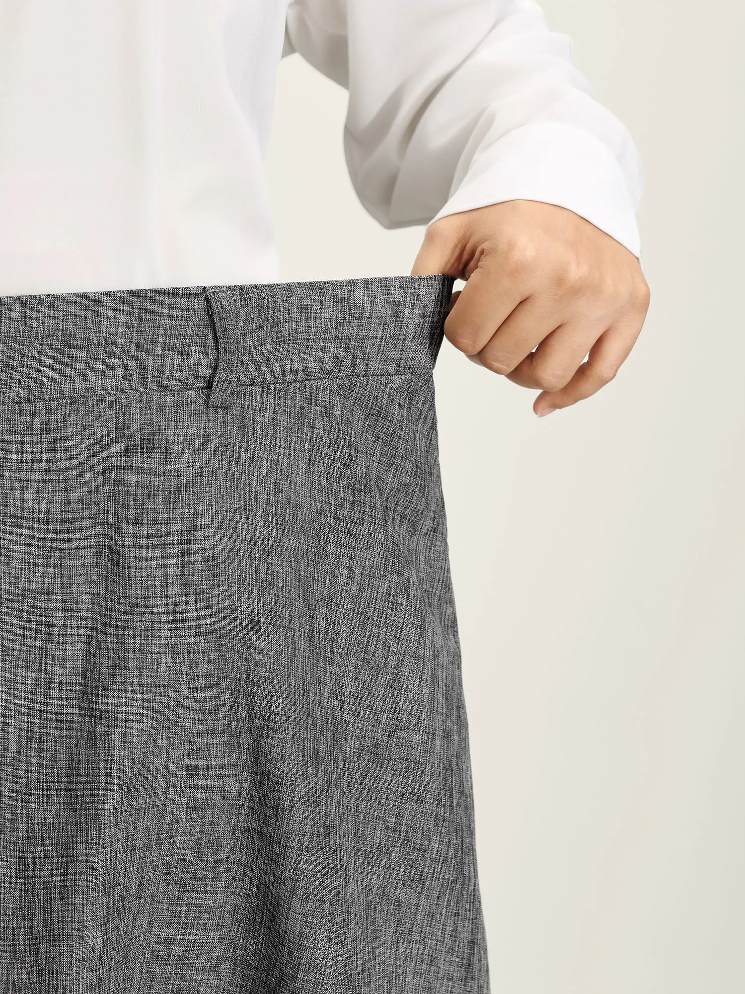 Textured Flared Solid Maxi Skirt sold by Bloomchic product image thumbnail 4