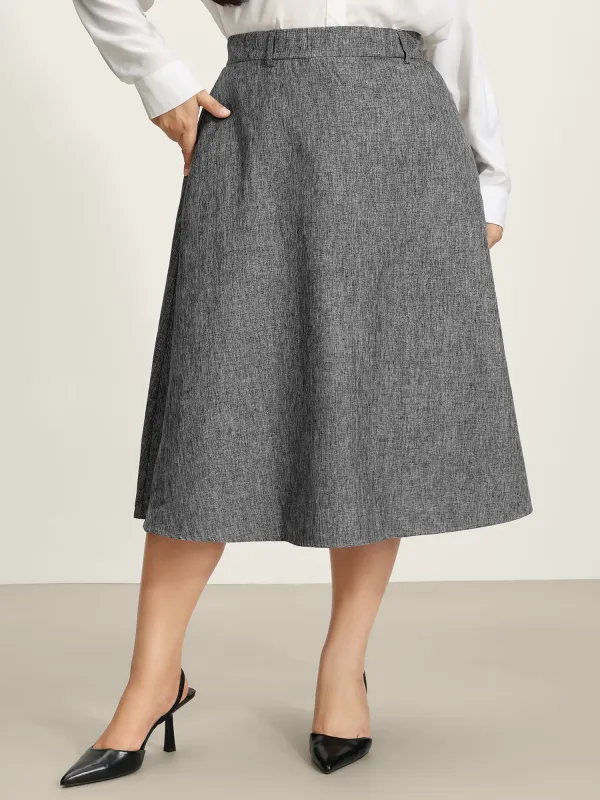 Textured Flared Solid Maxi Skirt sold by Bloomchic