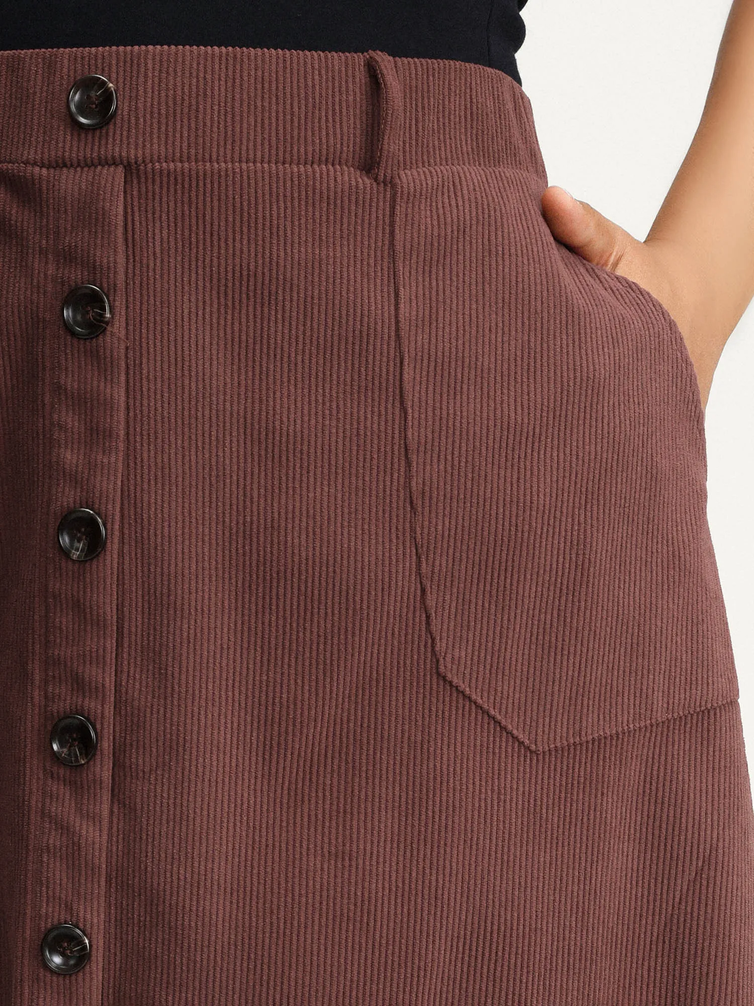 Snowflake Effect Button Detail Maxi Skirt sold by Bloomchic product image thumbnail 3