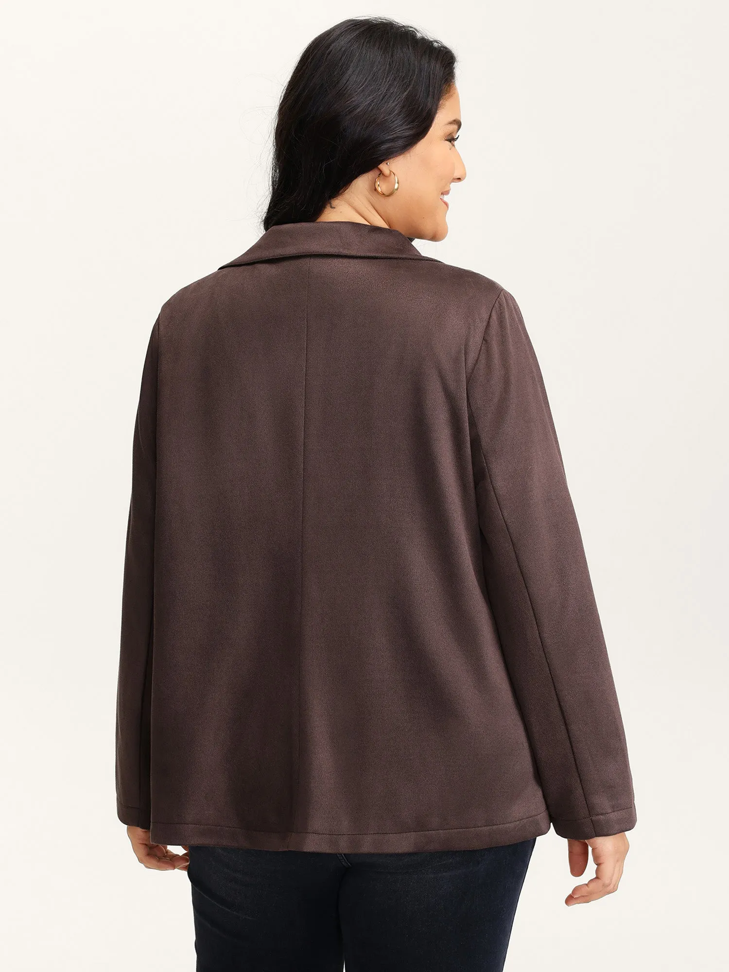 Suede Lined Button-Down Jacket sold by Bloomchic product image thumbnail 4