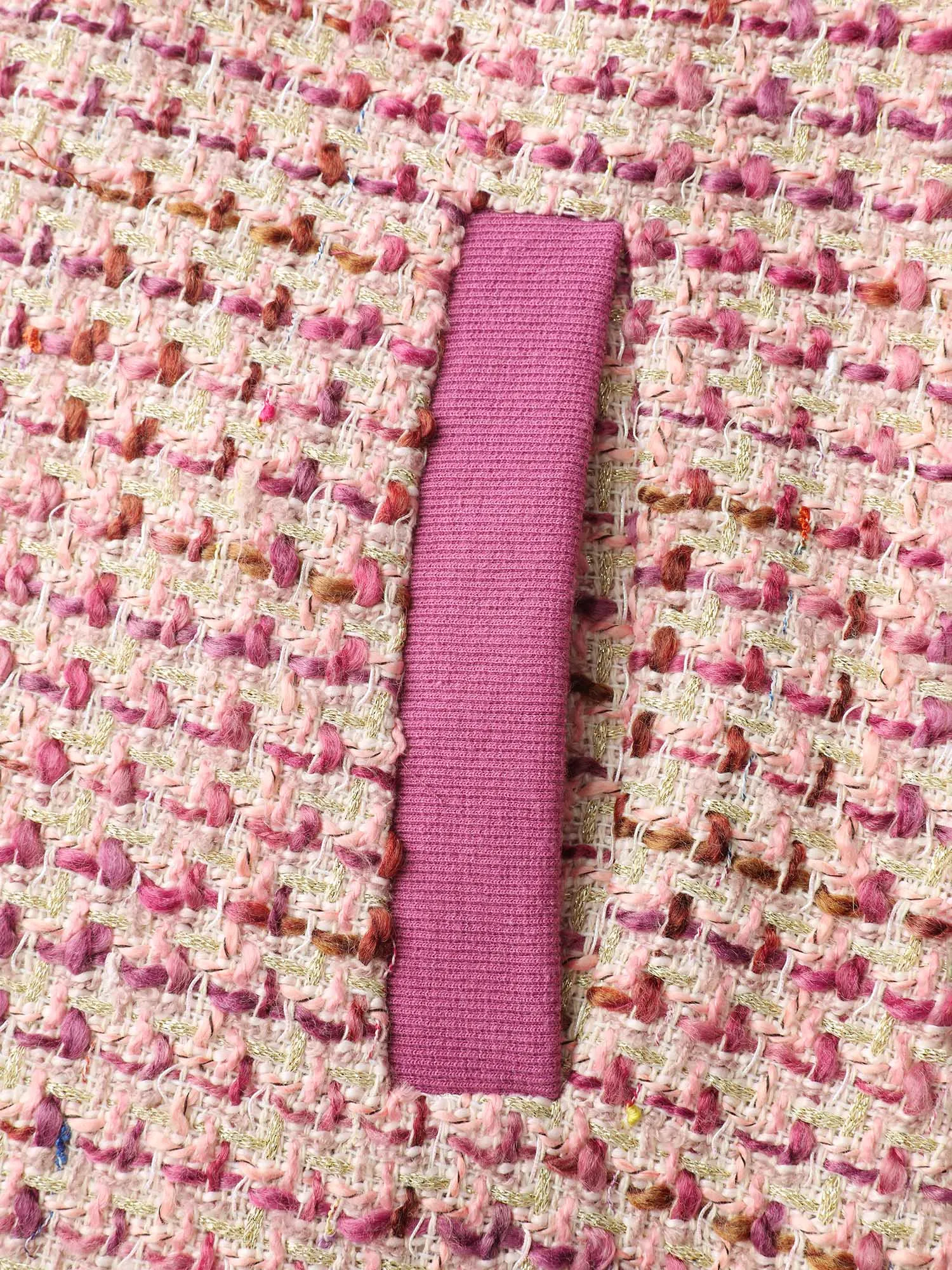 Tweed Lined Color Contrast Pockets Jacket sold by Bloomchic product image thumbnail 5