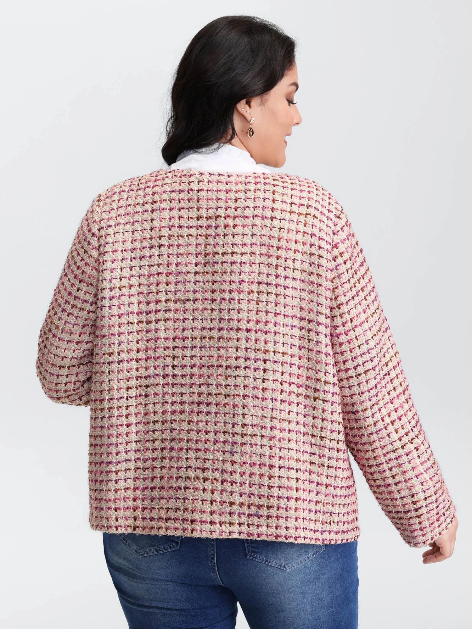 Tweed Lined Color Contrast Pockets Jacket sold by Bloomchic product image thumbnail 4