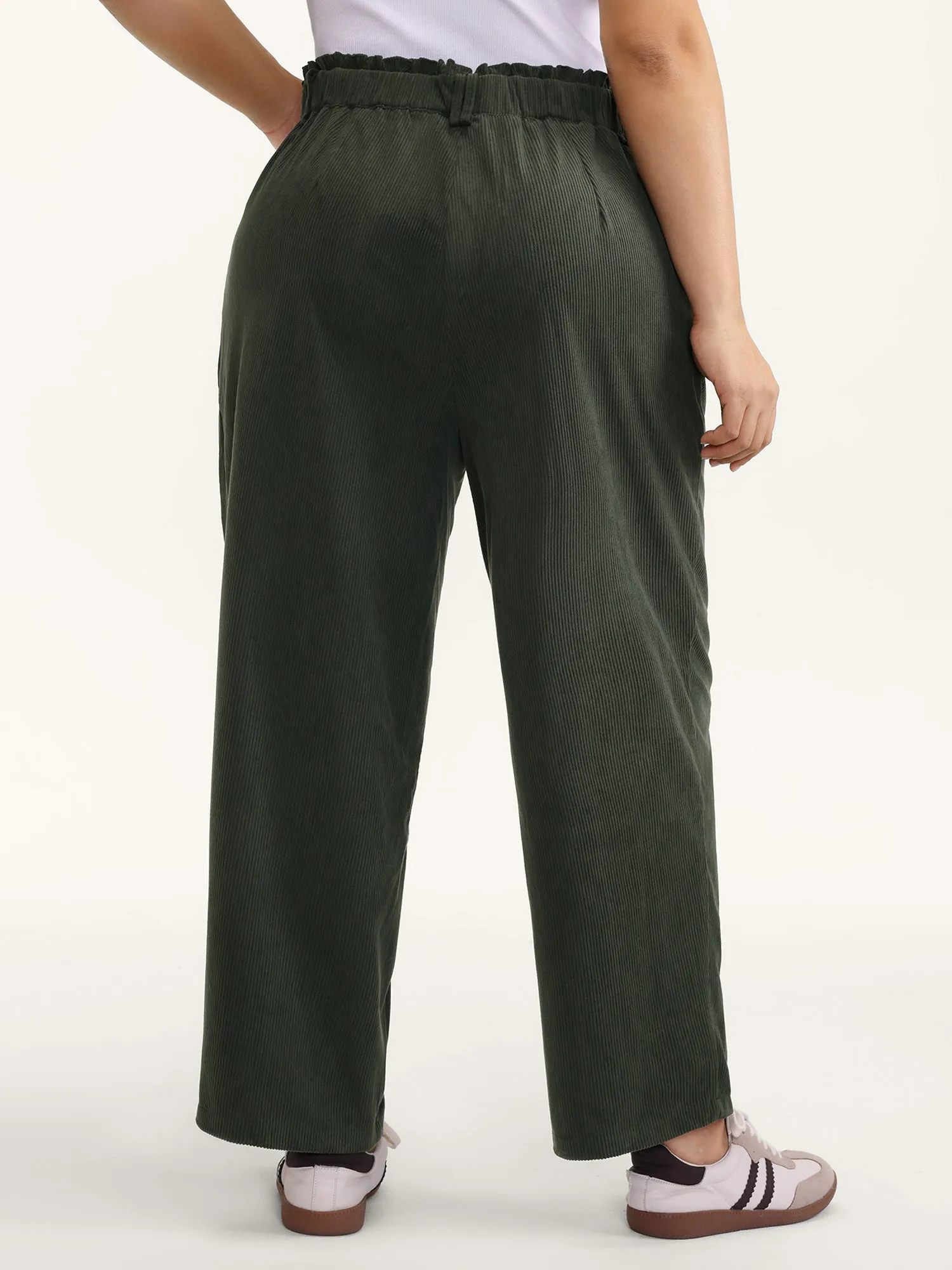 Textured Drawstring Waist Pleated Pants sold by Bloomchic product image thumbnail 5
