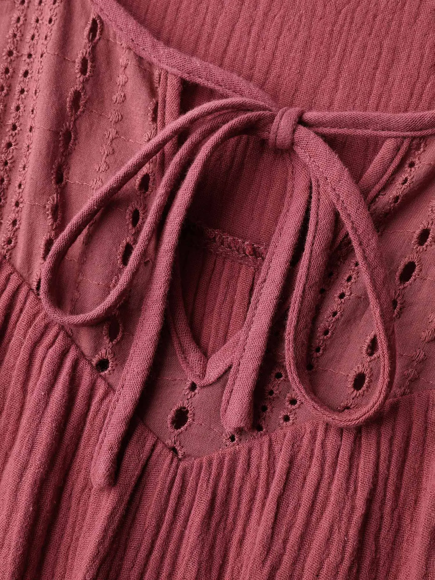 Pure Cotton Cut-Out Tiered Midi Dress sold by Bloomchic product image thumbnail 5