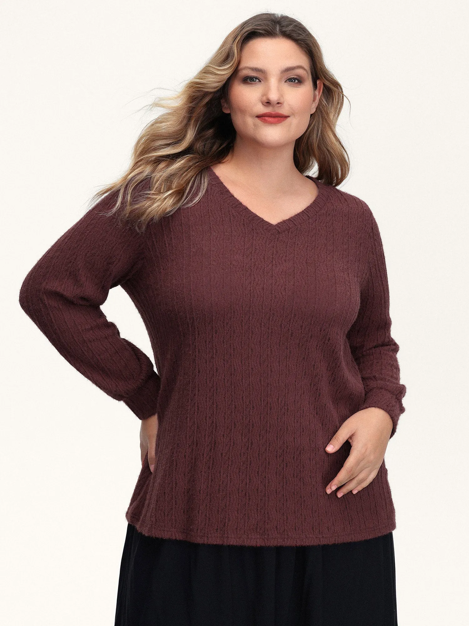 Textured Stretchy Furry Fabric T-Shirt sold by Bloomchic