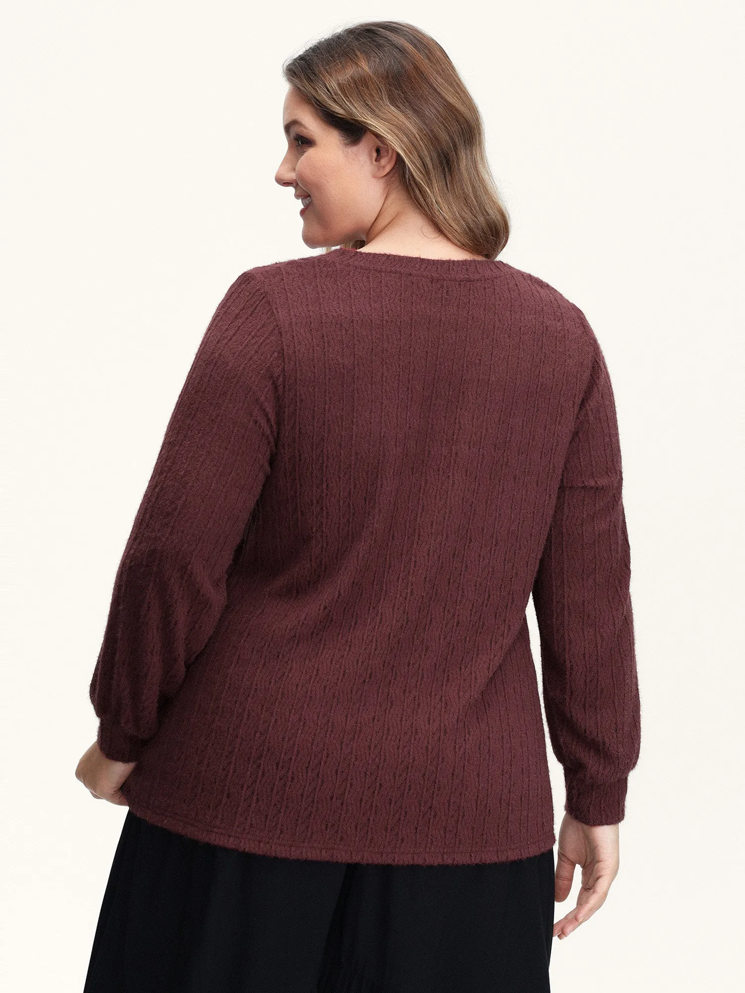 Textured Stretchy Furry Fabric T-Shirt sold by Bloomchic product image thumbnail 5
