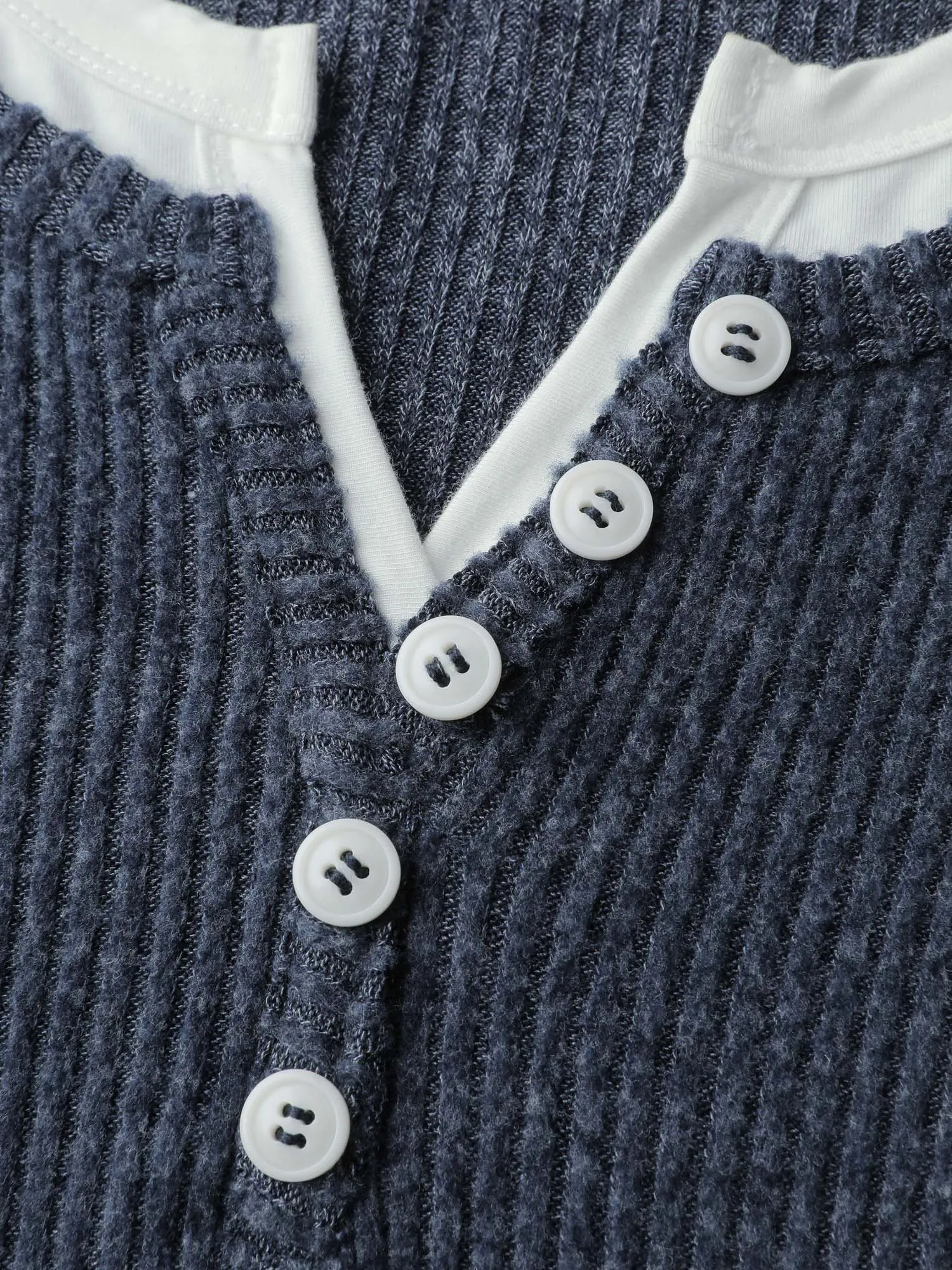 Velvety-Textured Ribbed Layered T-Shirt sold by Bloomchic product image thumbnail 5