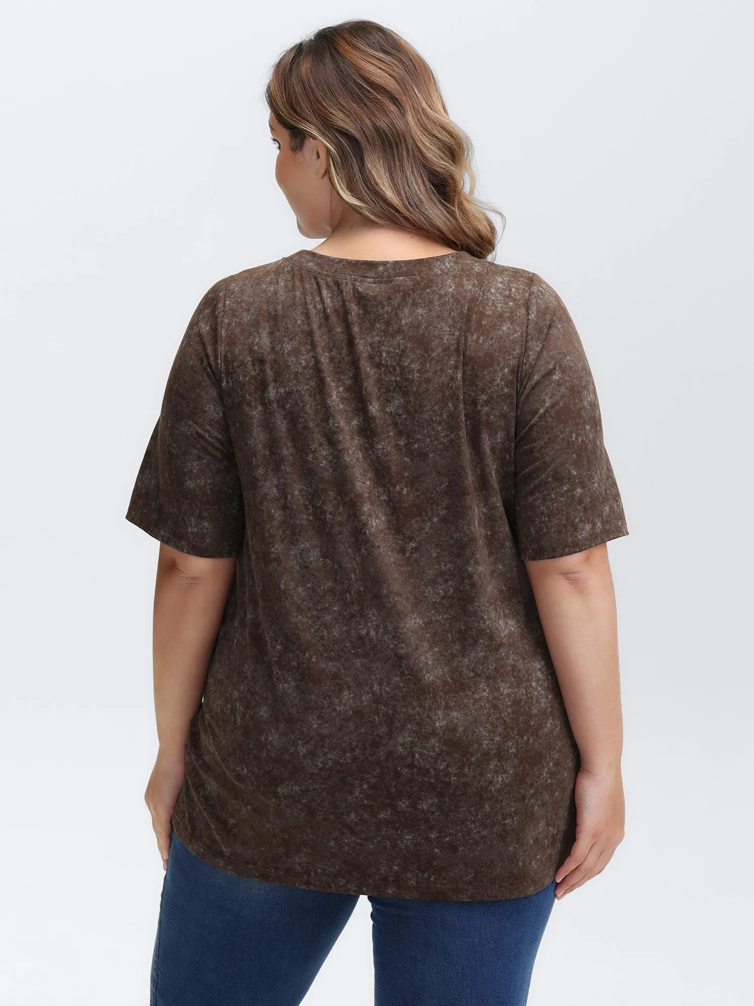 Chic Dog Pattern Snowflake Effect T-Shirt sold by Bloomchic product image thumbnail 4