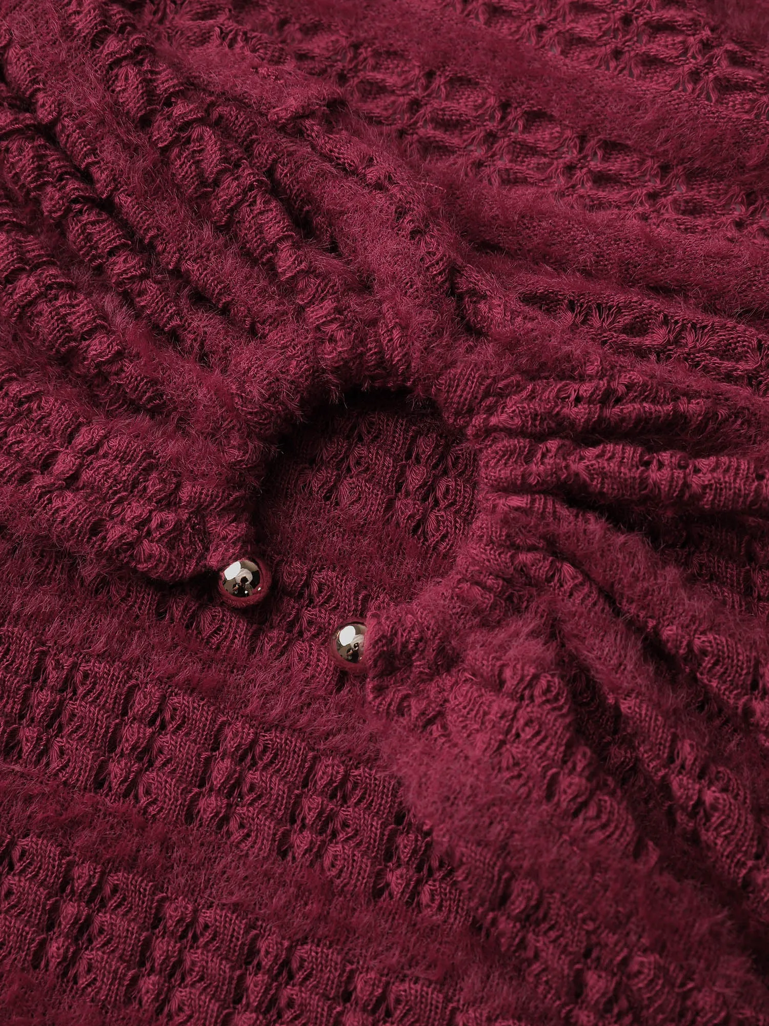 Furry Textured Off-Shoulder Knit Top sold by Bloomchic product image thumbnail 5