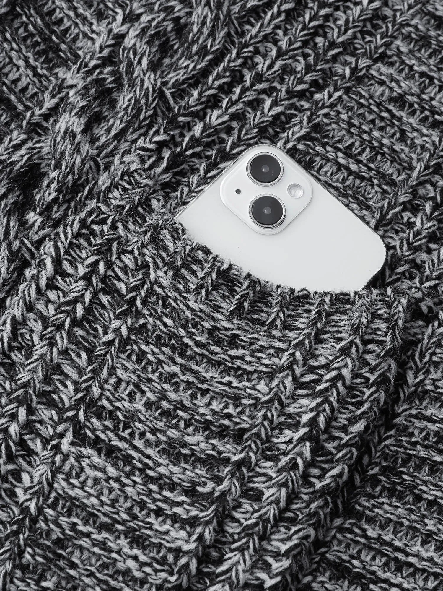 Textured Open Front Hooded Knit Cardigan sold by Bloomchic product image thumbnail 5