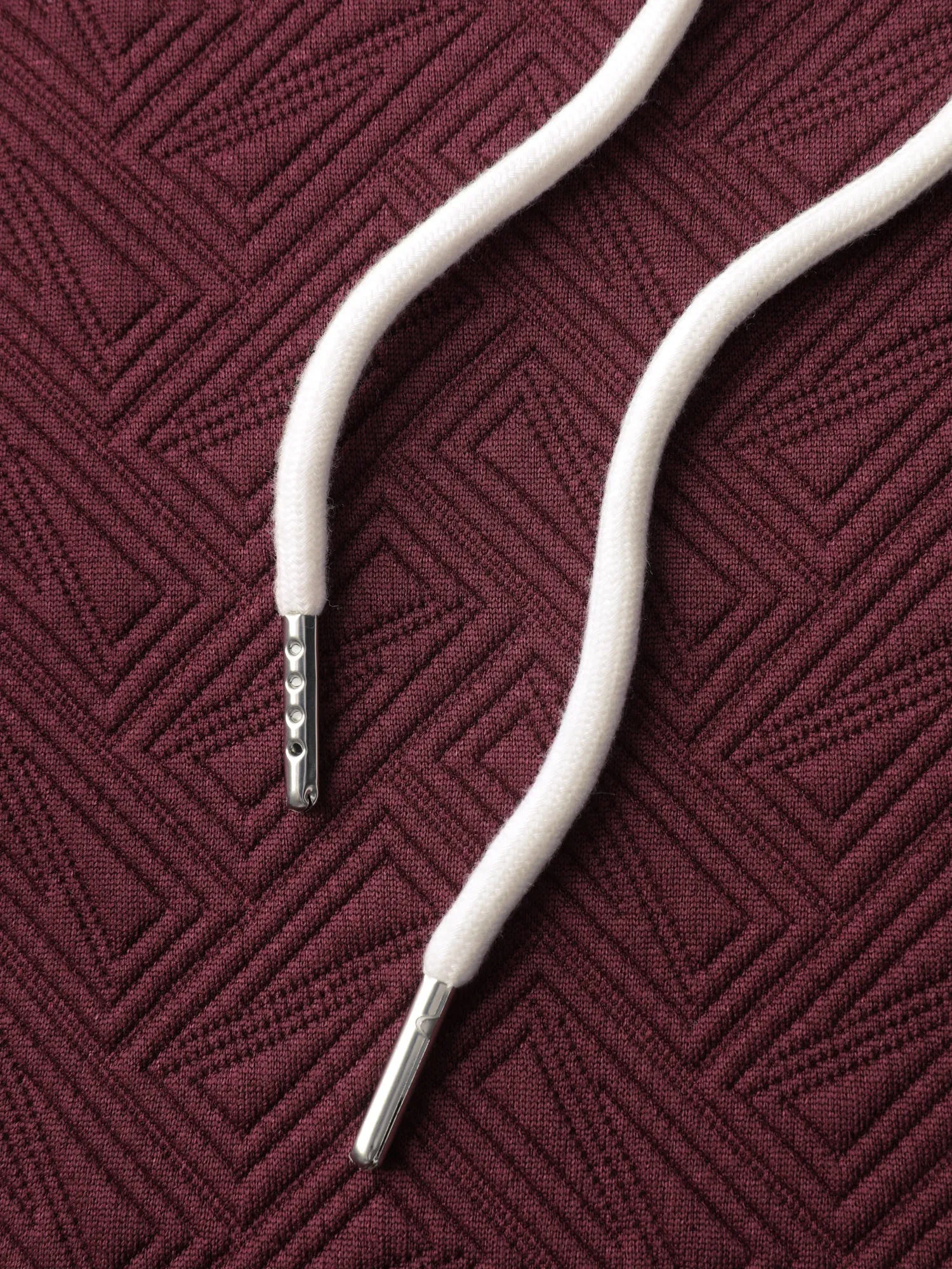 Textured Drawstring Overlap Hem Hooded Sweatshirt sold by Bloomchic product image thumbnail 5