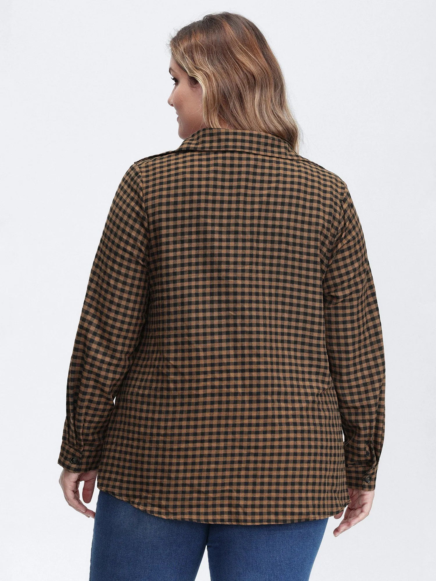 Checkered Button-Down Shirt sold by Bloomchic product image thumbnail 5