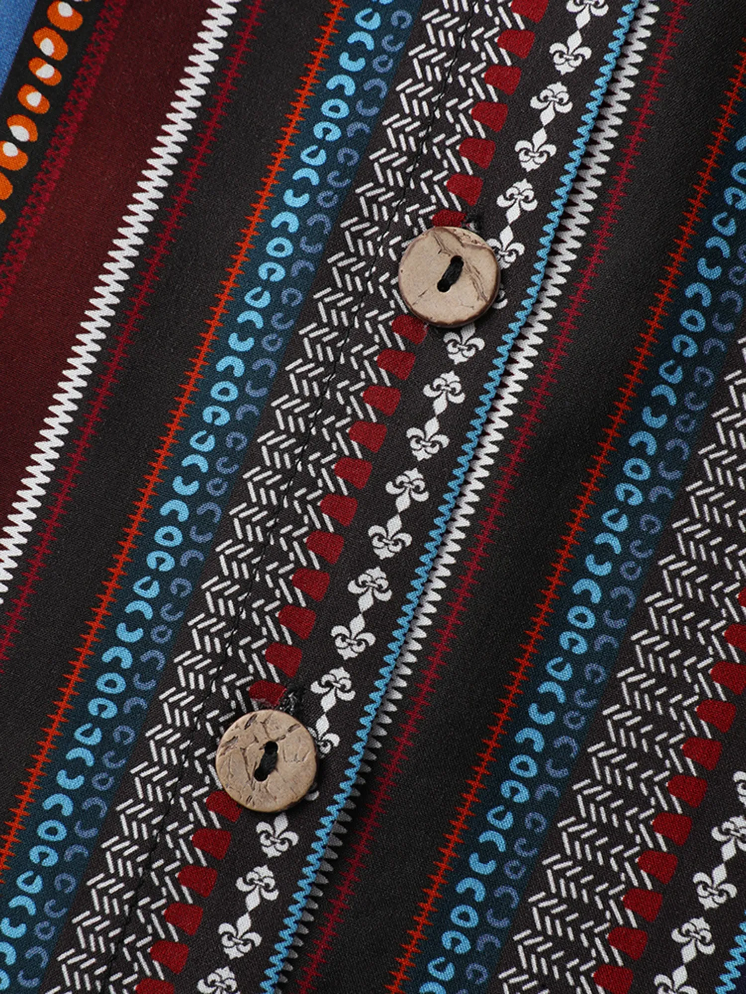 Colorful Stripe Button-Down Shirt sold by Bloomchic product image thumbnail 5