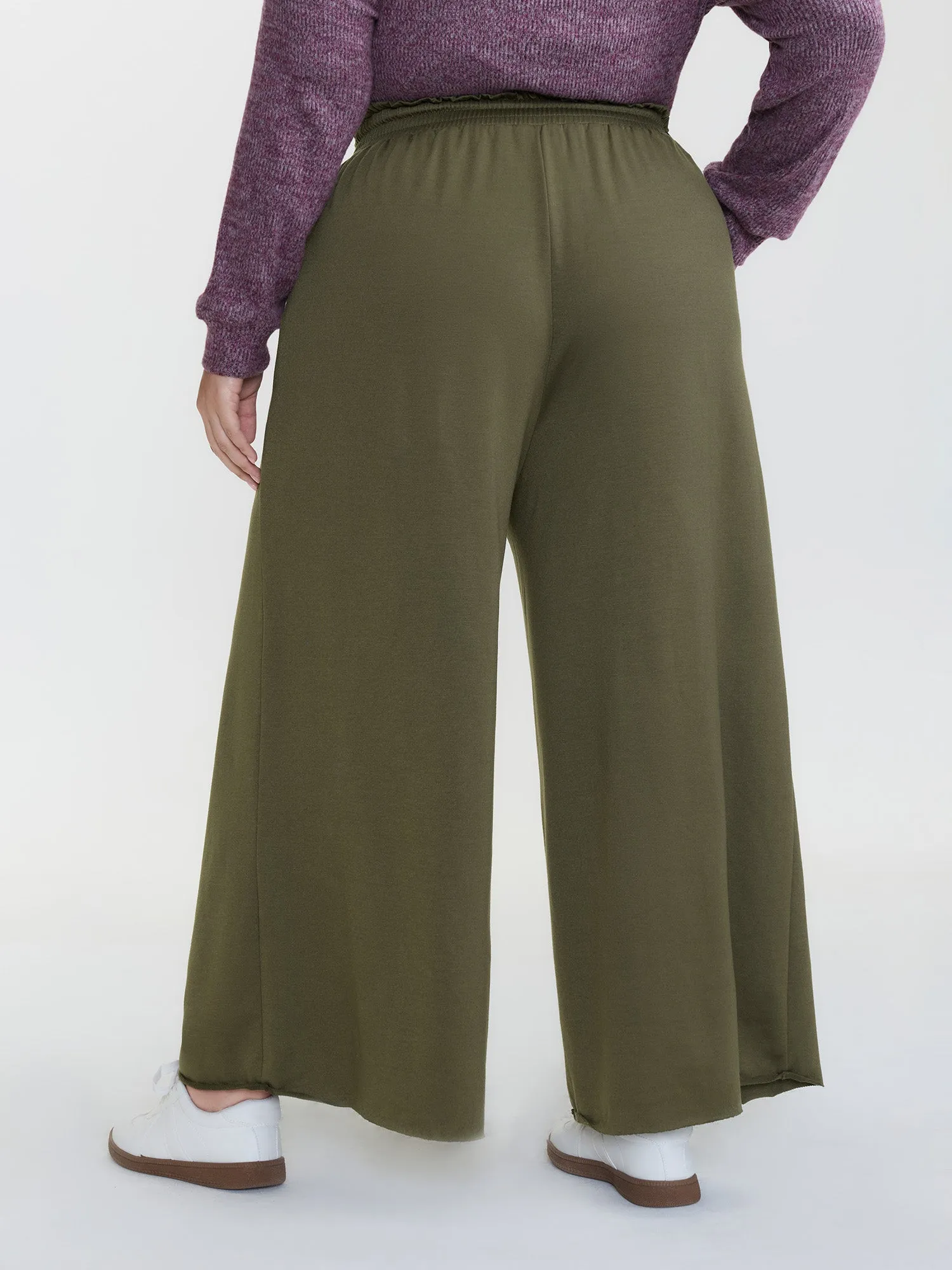 Shirred Waist-Tie Wide-Leg Pants sold by Bloomchic product image thumbnail 5