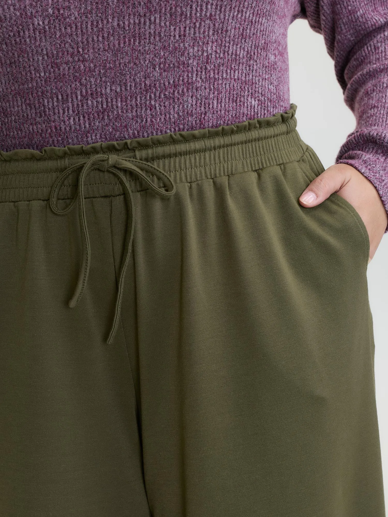 Shirred Waist-Tie Wide-Leg Pants sold by Bloomchic product image thumbnail 4