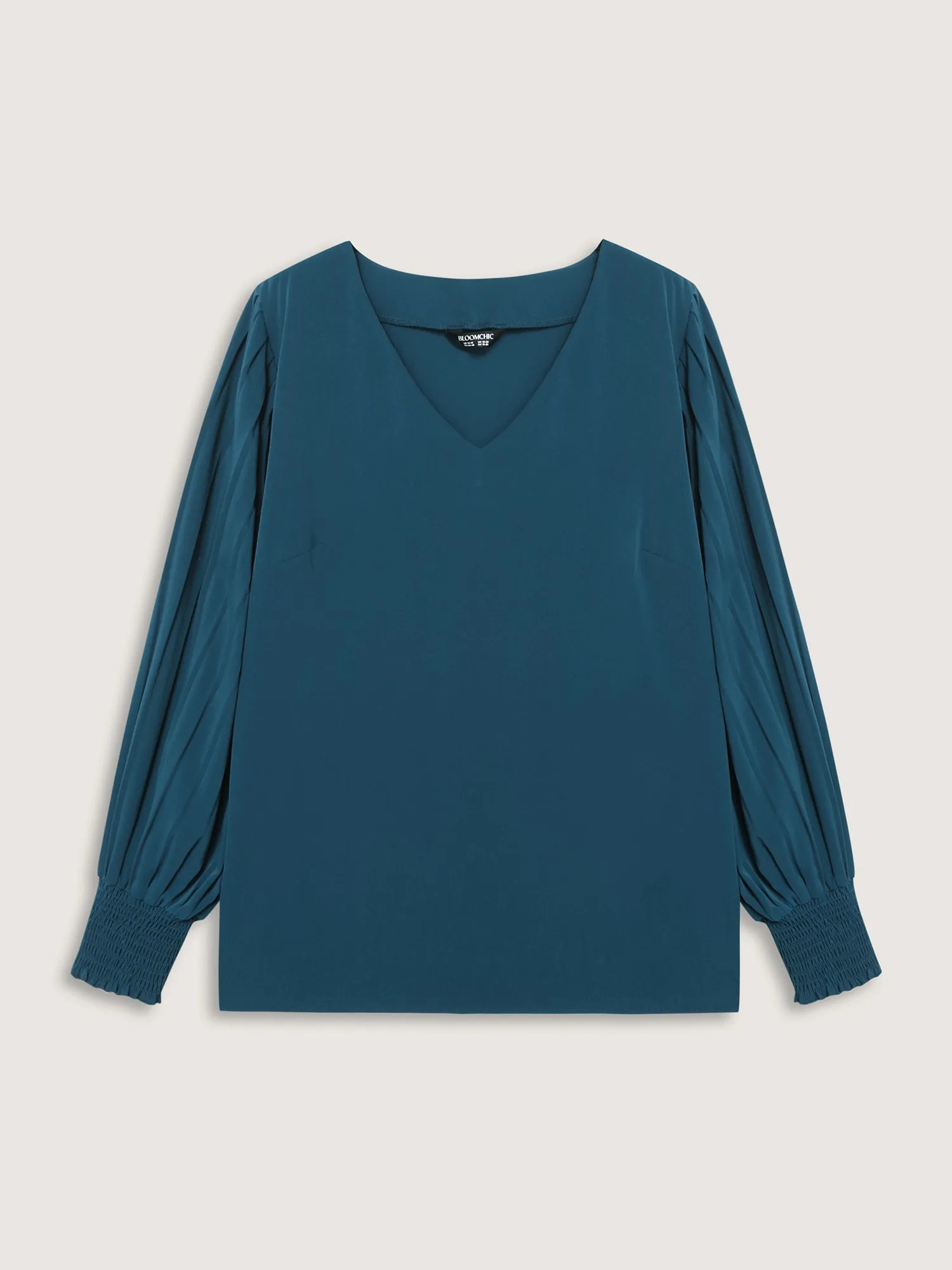 Shirred Cuffs Pleated Sleeve Blouse sold by Bloomchic product image thumbnail 5