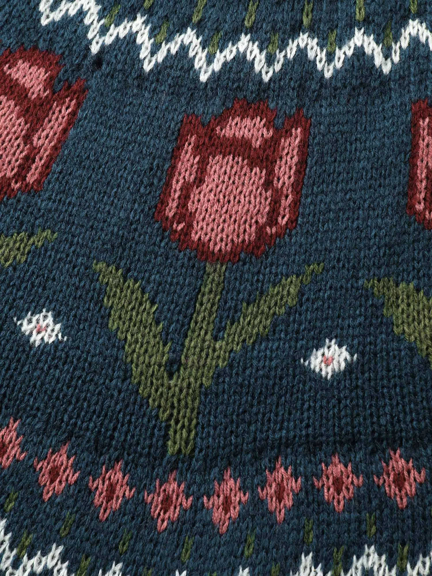 Floral Jacquard Color Contrast Pullover sold by Bloomchic product image thumbnail 5