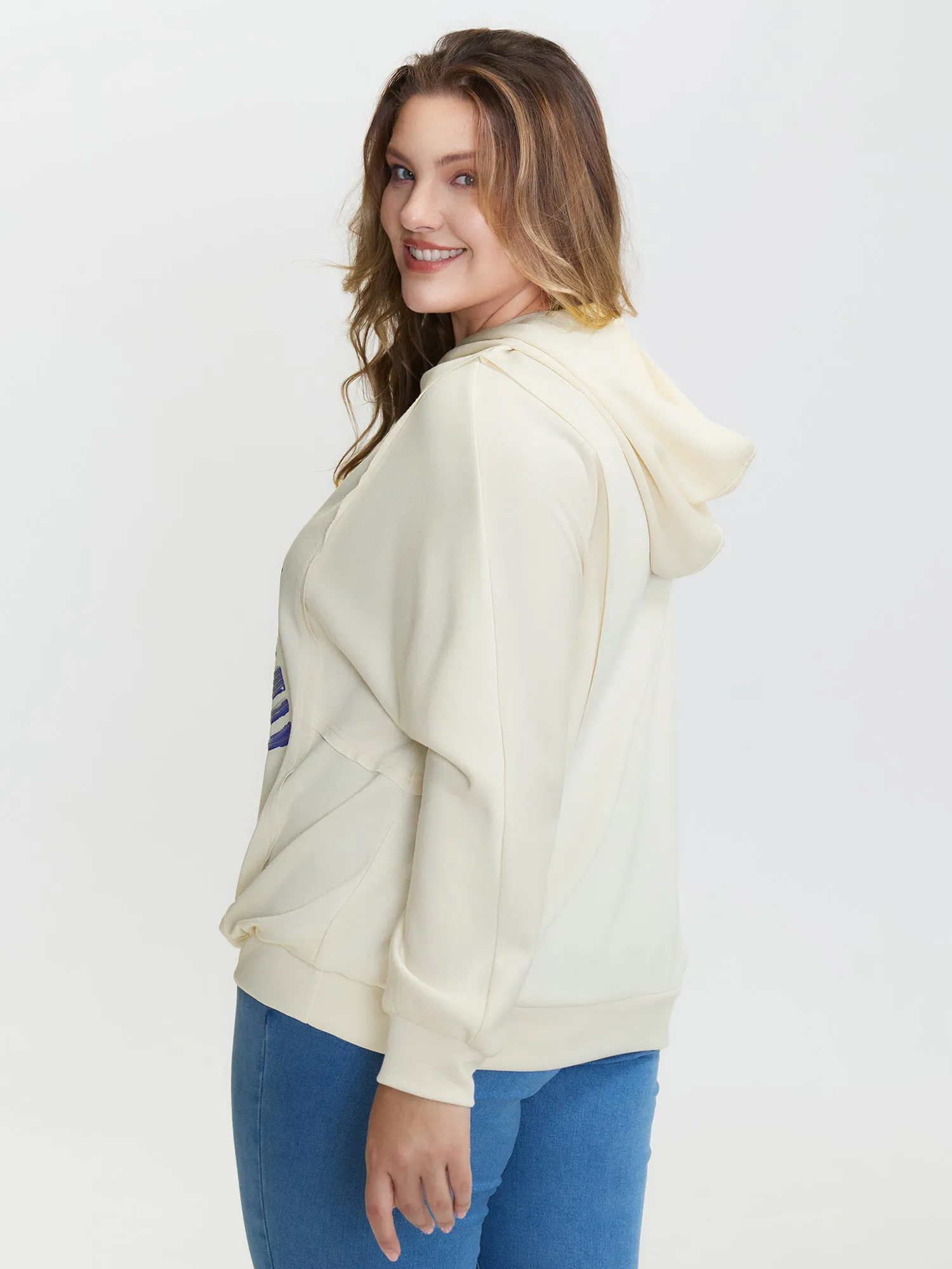 Supersoft Cat Embroidered Sequin Hoodie sold by Bloomchic product image thumbnail 5