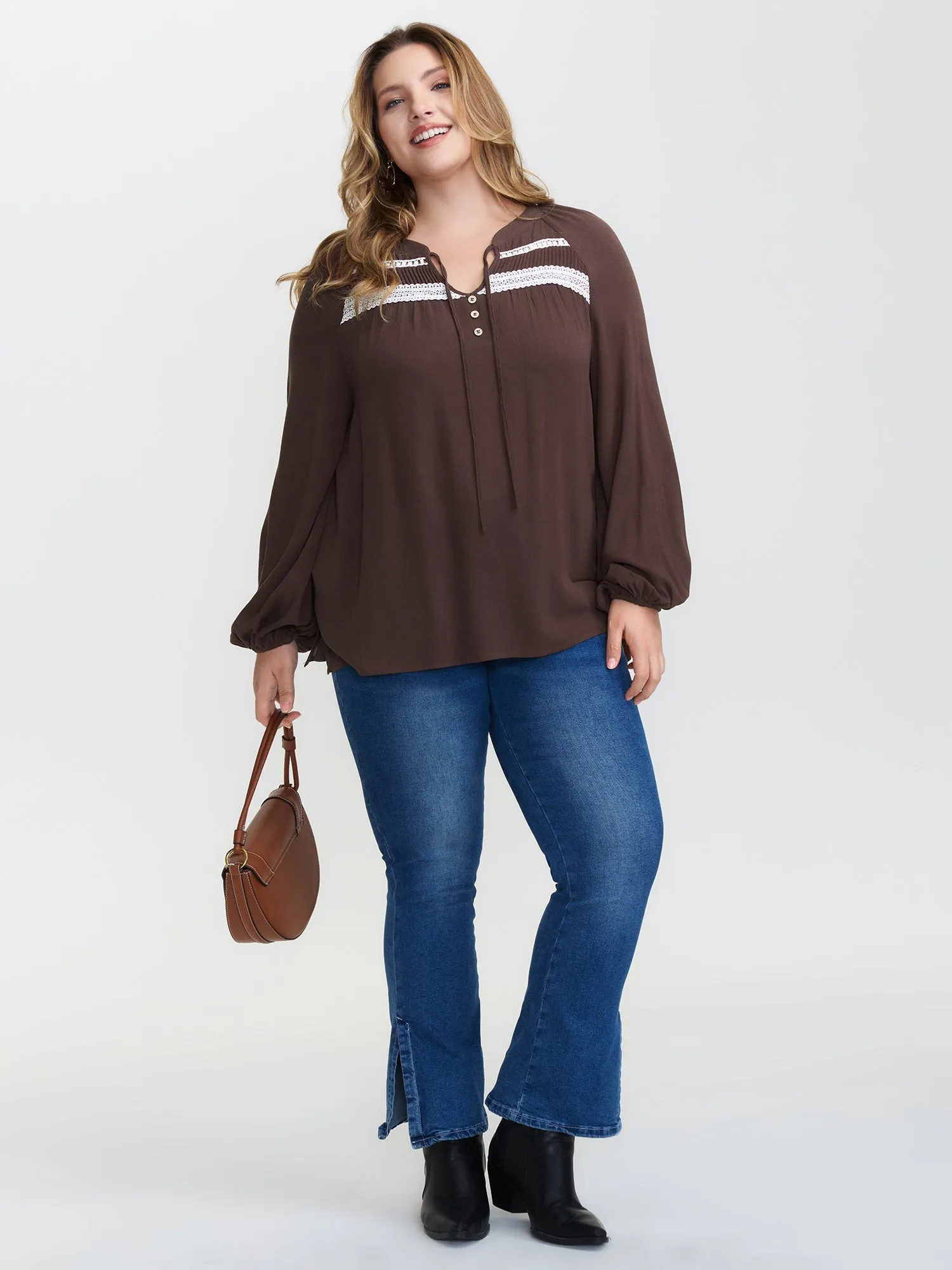 Pure Cotton Lace Trim Blouse sold by Bloomchic product image thumbnail 3