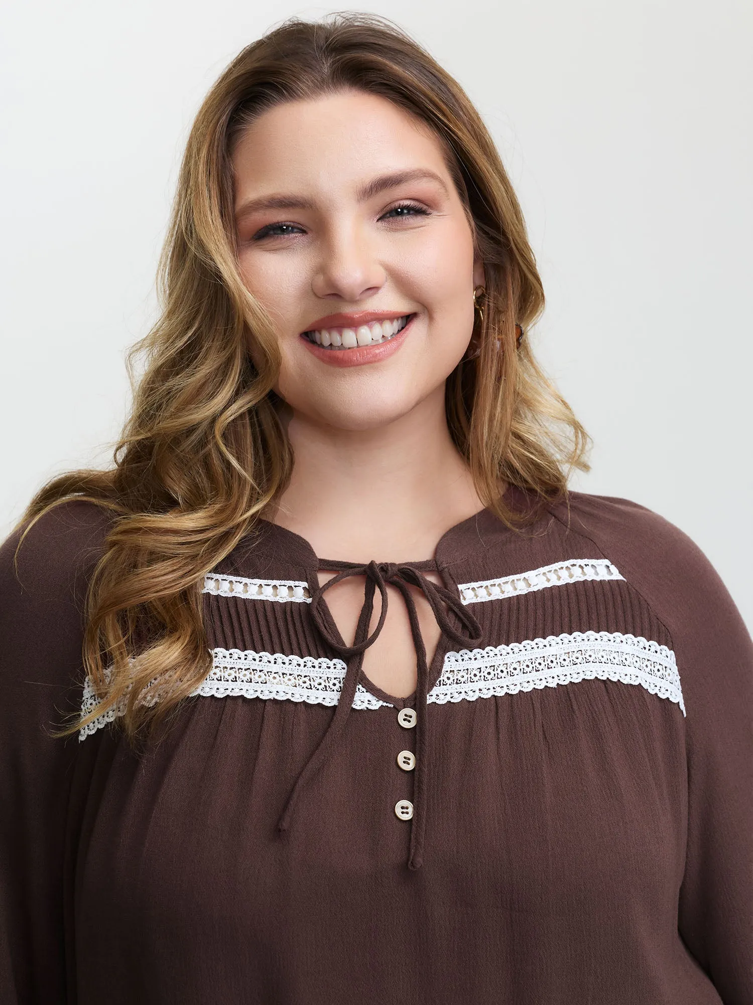 Pure Cotton Lace Trim Blouse sold by Bloomchic product image thumbnail 2