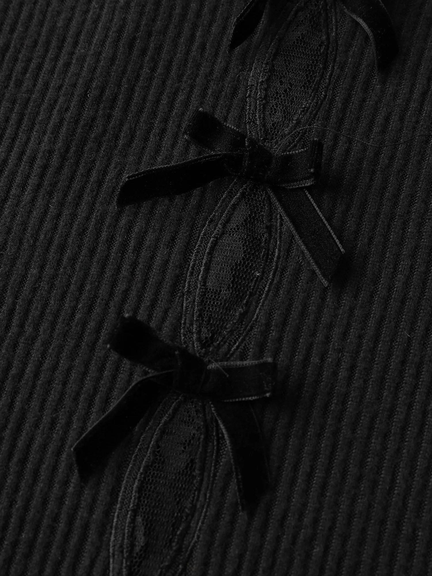 Cut-Out Bowknot Fitted Midi Dress sold by Bloomchic product image thumbnail 5