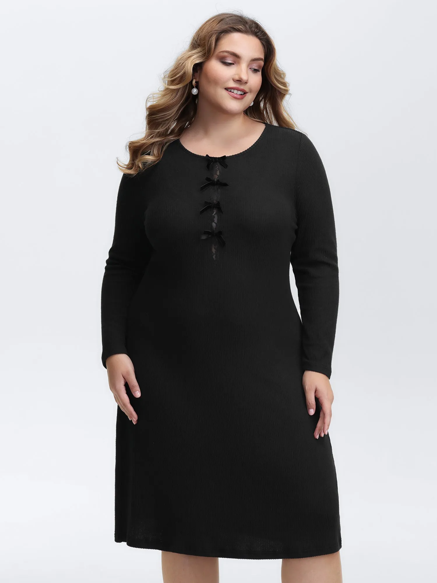 Cut-Out Bowknot Fitted Midi Dress sold by Bloomchic