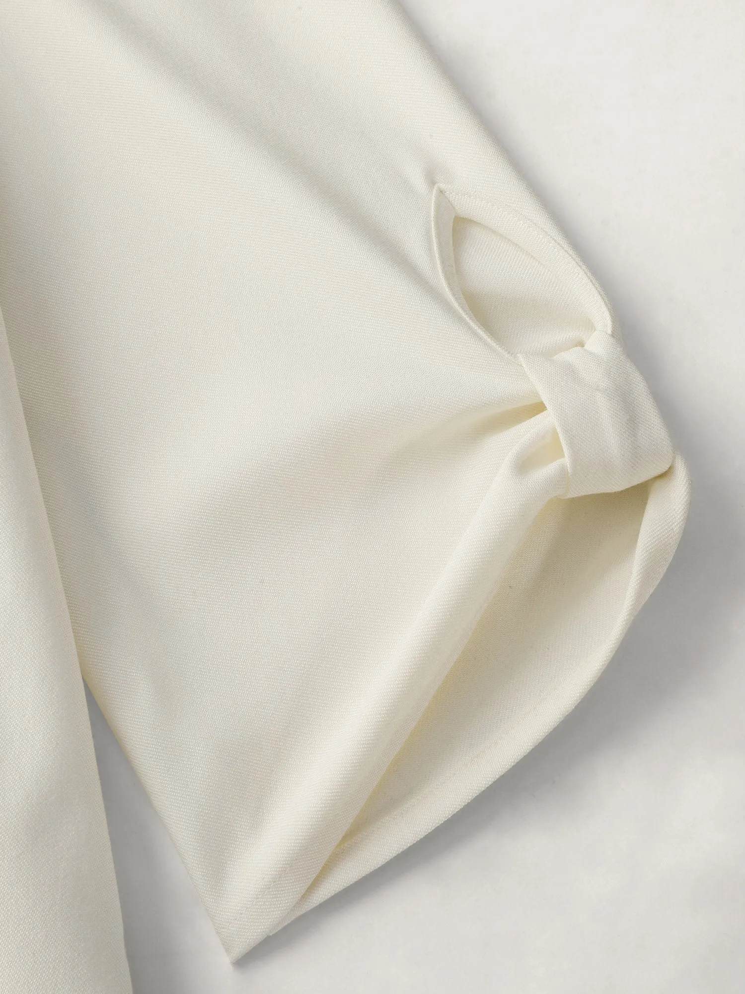 Pleated Split Neck Waist-Tie Maxi Dress sold by Bloomchic product image thumbnail 5