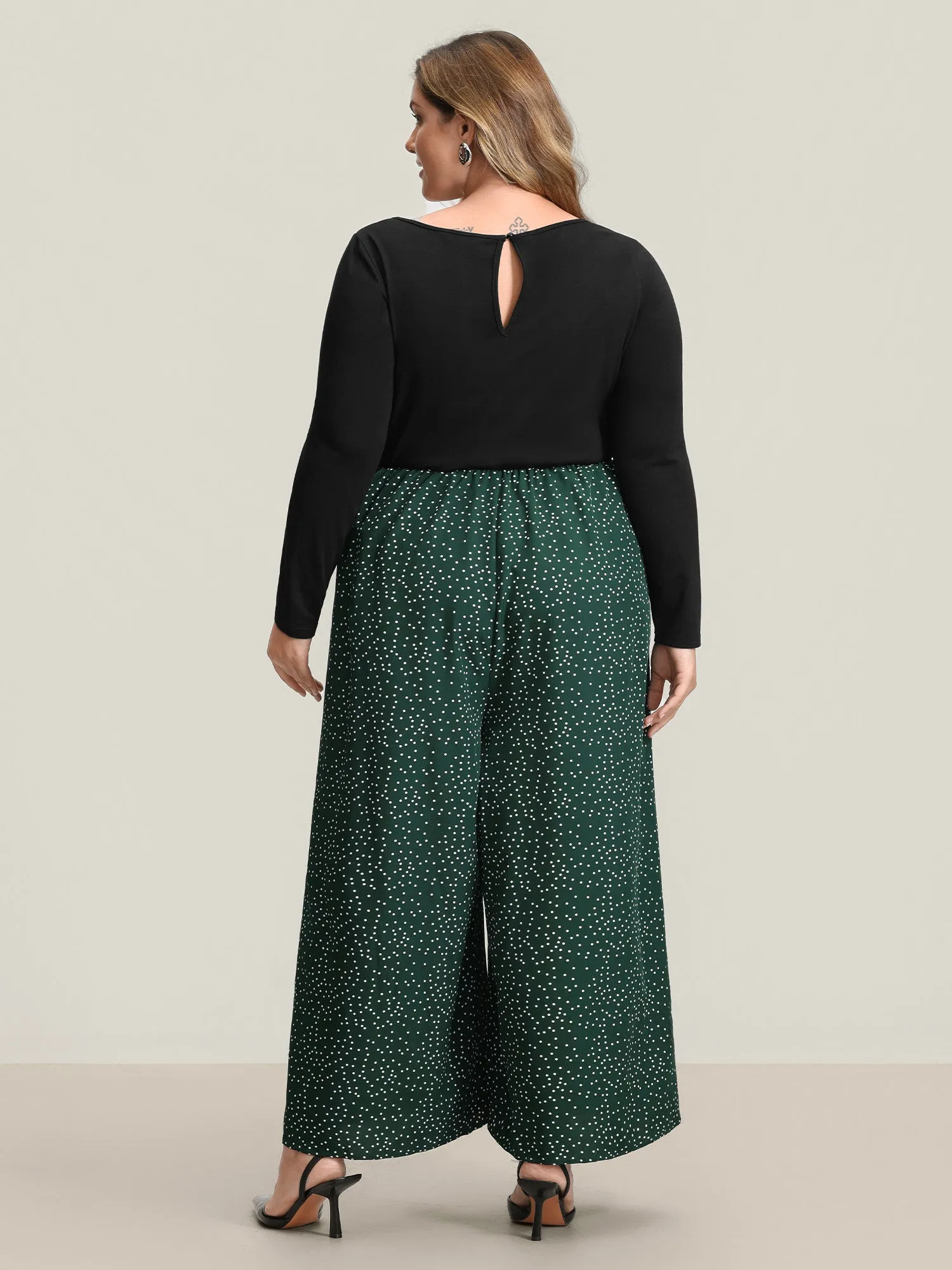 Bust-Ease Neck-Tie Floral Pockets Jumpsuit sold by Bloomchic product image thumbnail 4