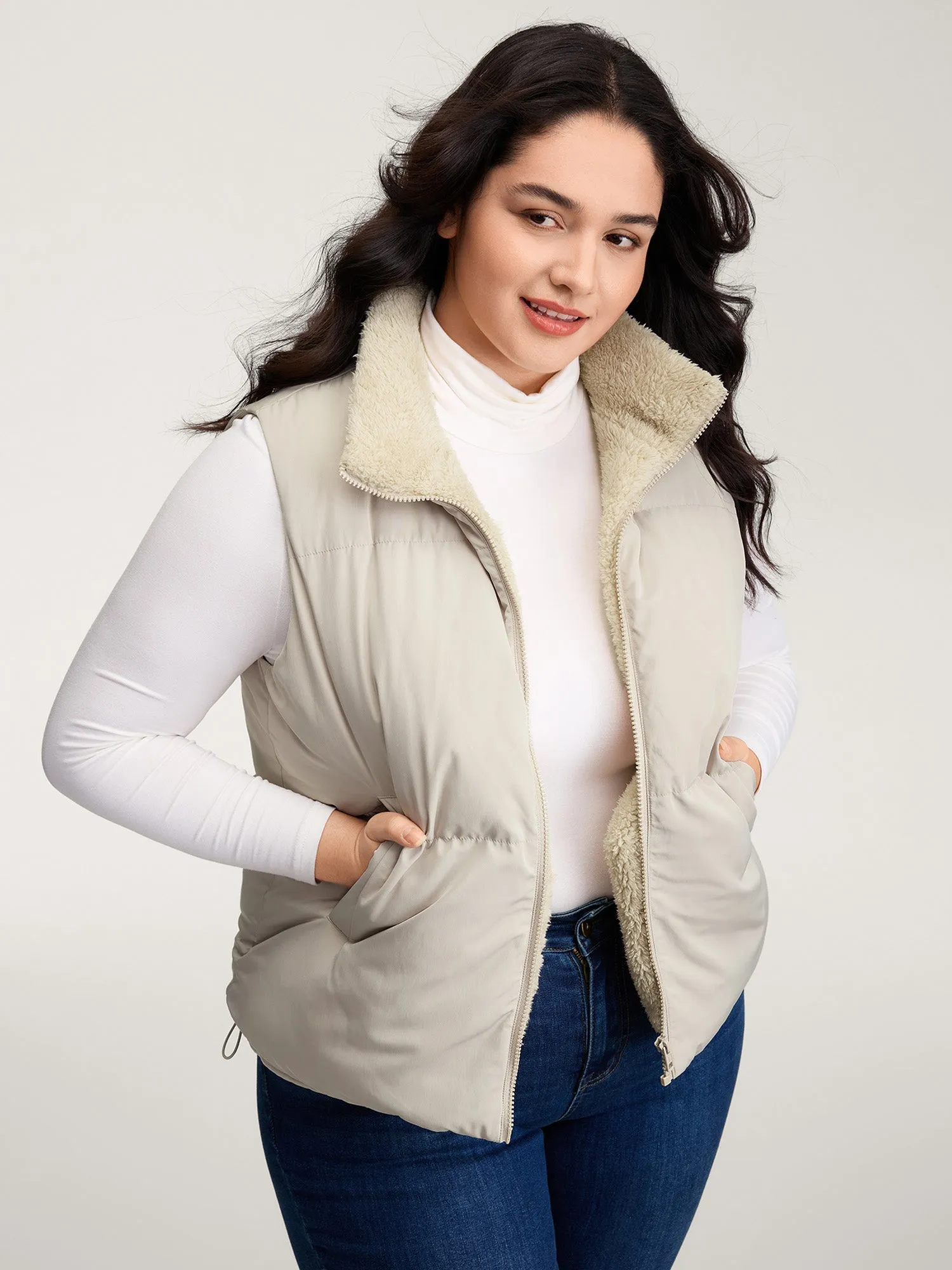 Puffer Zipper Quilted Vest sold by Bloomchic